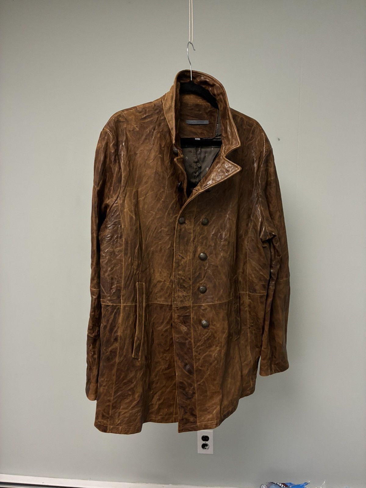 John Varvatos Burnished Double Breasted Coat EU 54 USA 44 Size US L / EU 52-54 / 3 - 6 Thumbnail