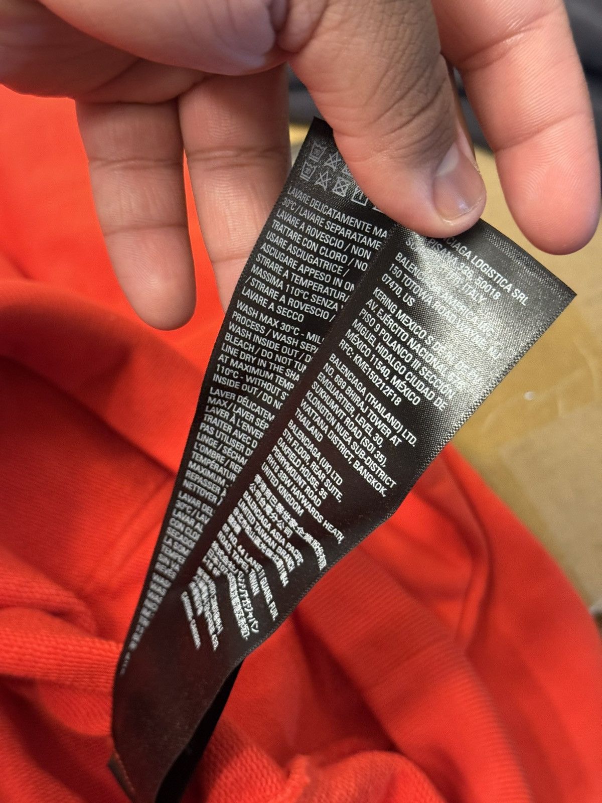 Balenciaga Balenciaga Corner Logo Red Hoodie Size XS Size US XS / EU 42 / 0 - 10 Thumbnail
