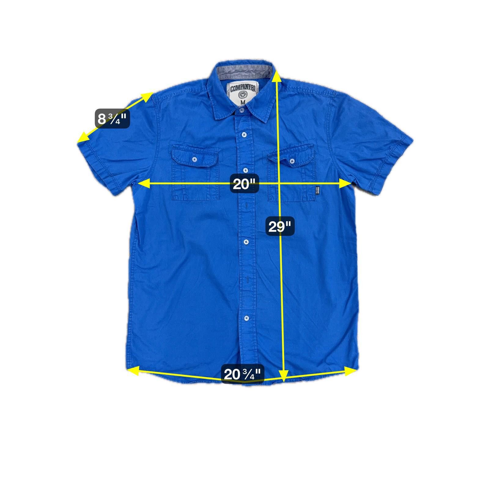 Company 81 Company 81 Shirt Mens M Blue Short Sleeve Button Up Pockets Size US M / EU 48-50 / 2 - 2 Thumbnail