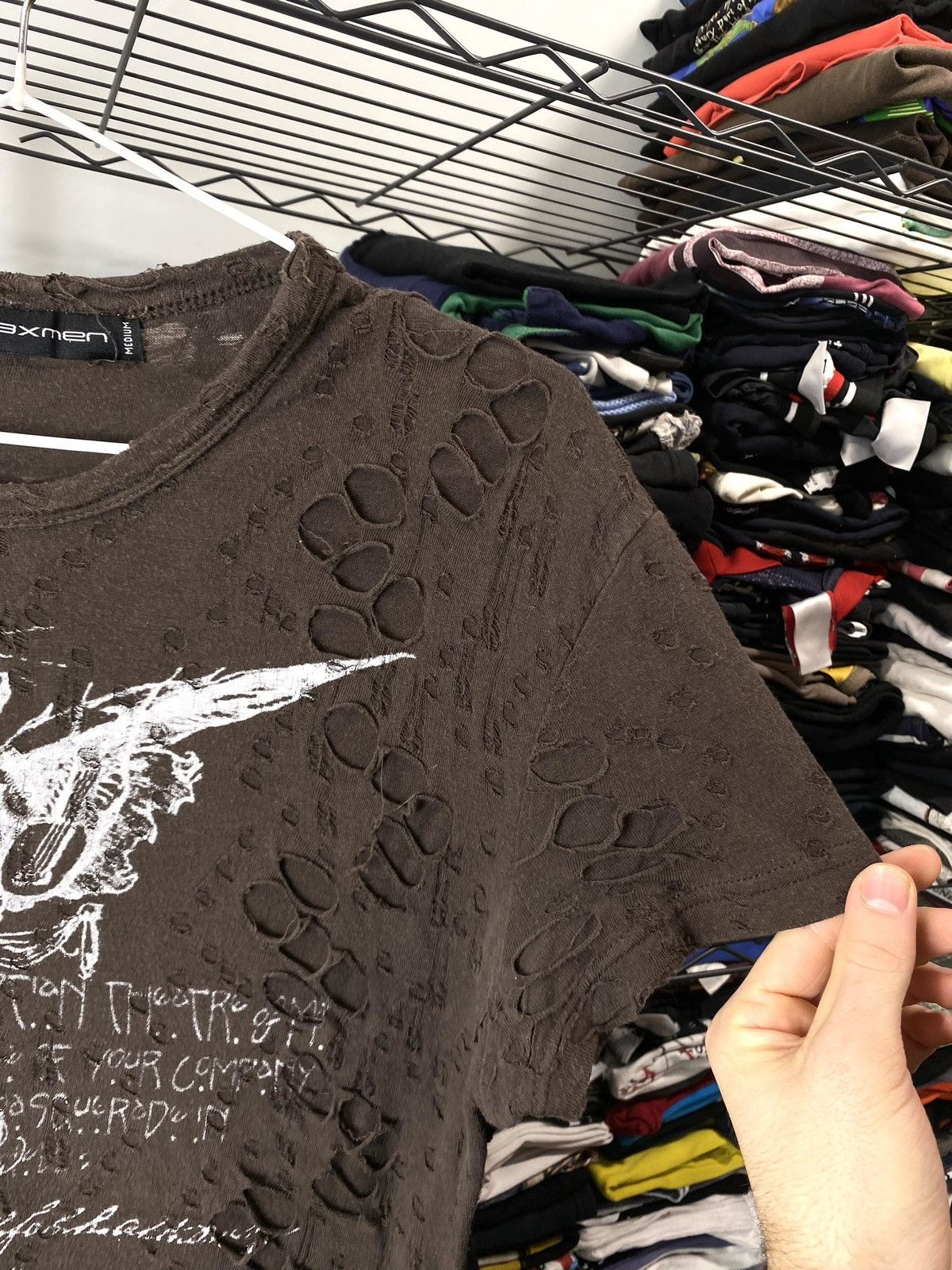 Hysteric Glamour Vintage Y2K Abstract Angel Mesh Printed T Shirt Size M / US 6-8 / IT 42-44 - 6 Thumbnail