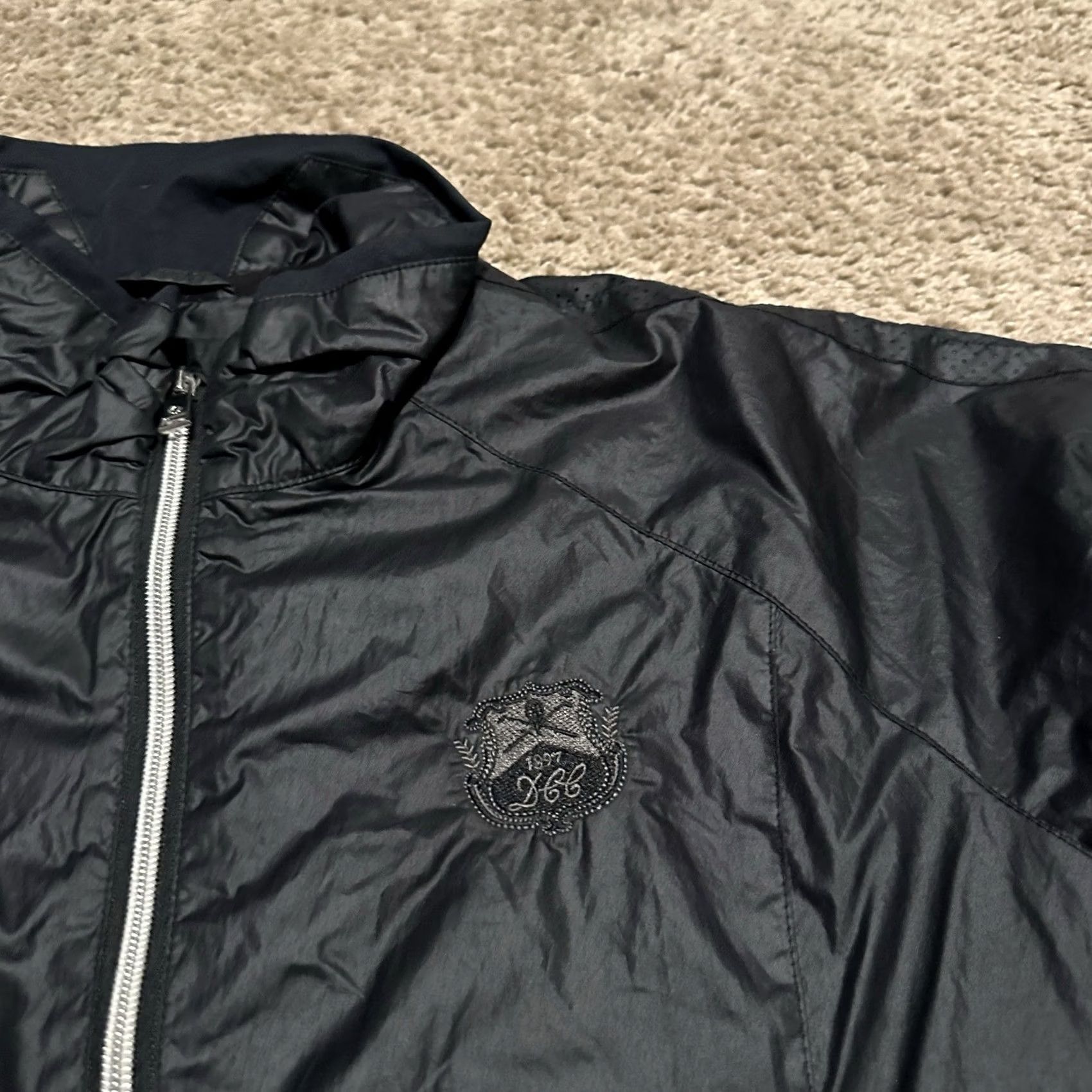 Vintage Sunice Jacket Womens Medium Black Full Zip Windbreaker Lightweight Performance Size M / US 6-8 / IT 42-44 - 2 Thumbnail