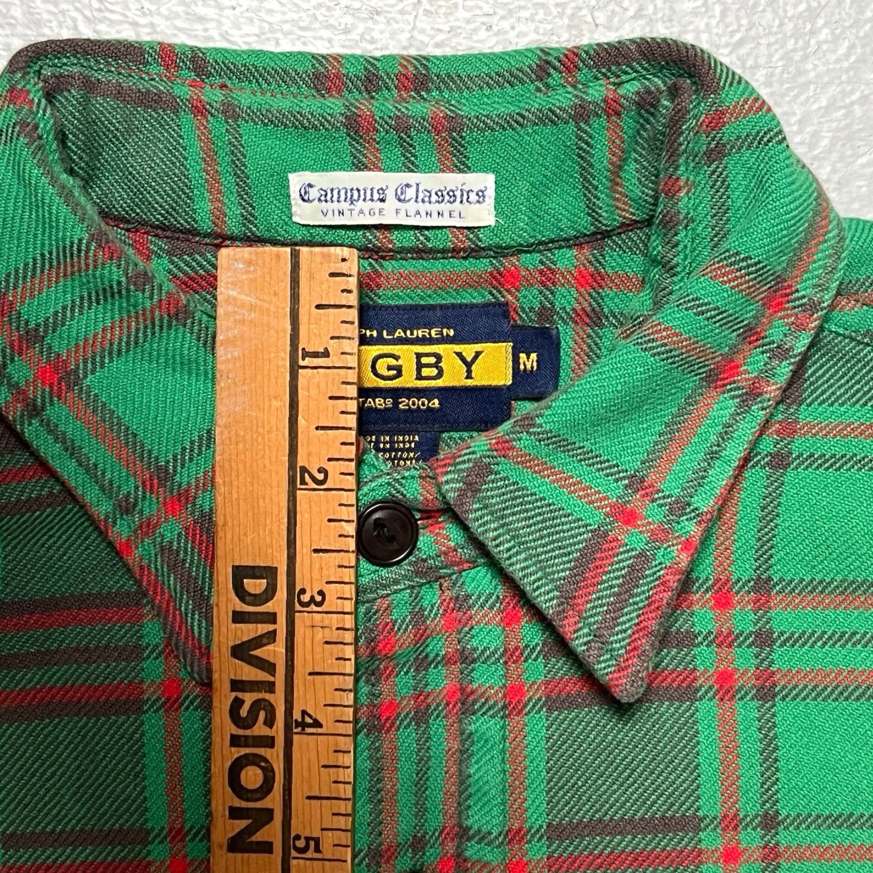 Ralph Lauren Vintage Ralph Lauren Rugby Campus Classics Flannel Plaid Work Shirt M Dinosaur? Size US M / EU 48-50 / 2 - 2 Thumbnail