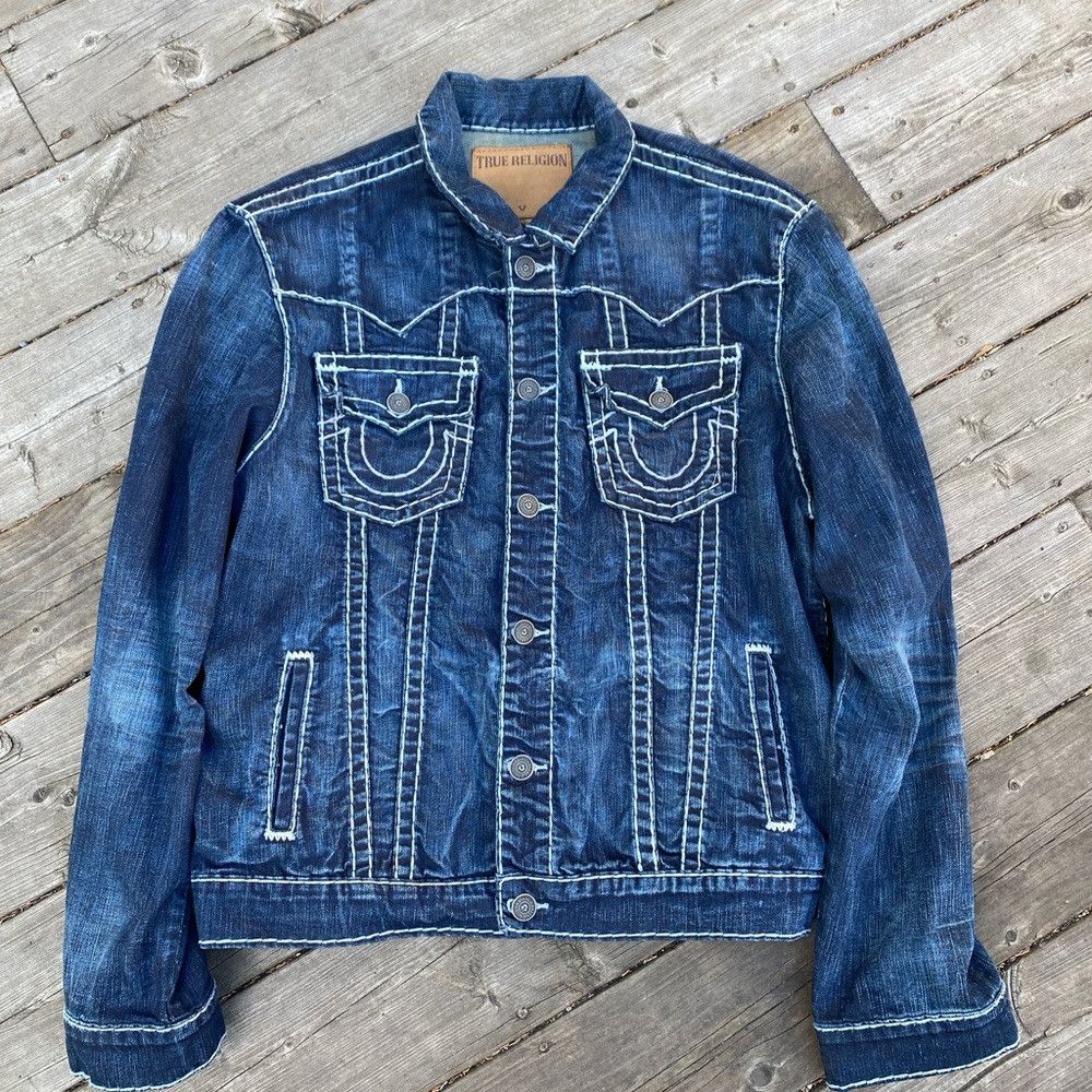 True Religion × Vintage Vintage True Religion Jean Jacket Rope