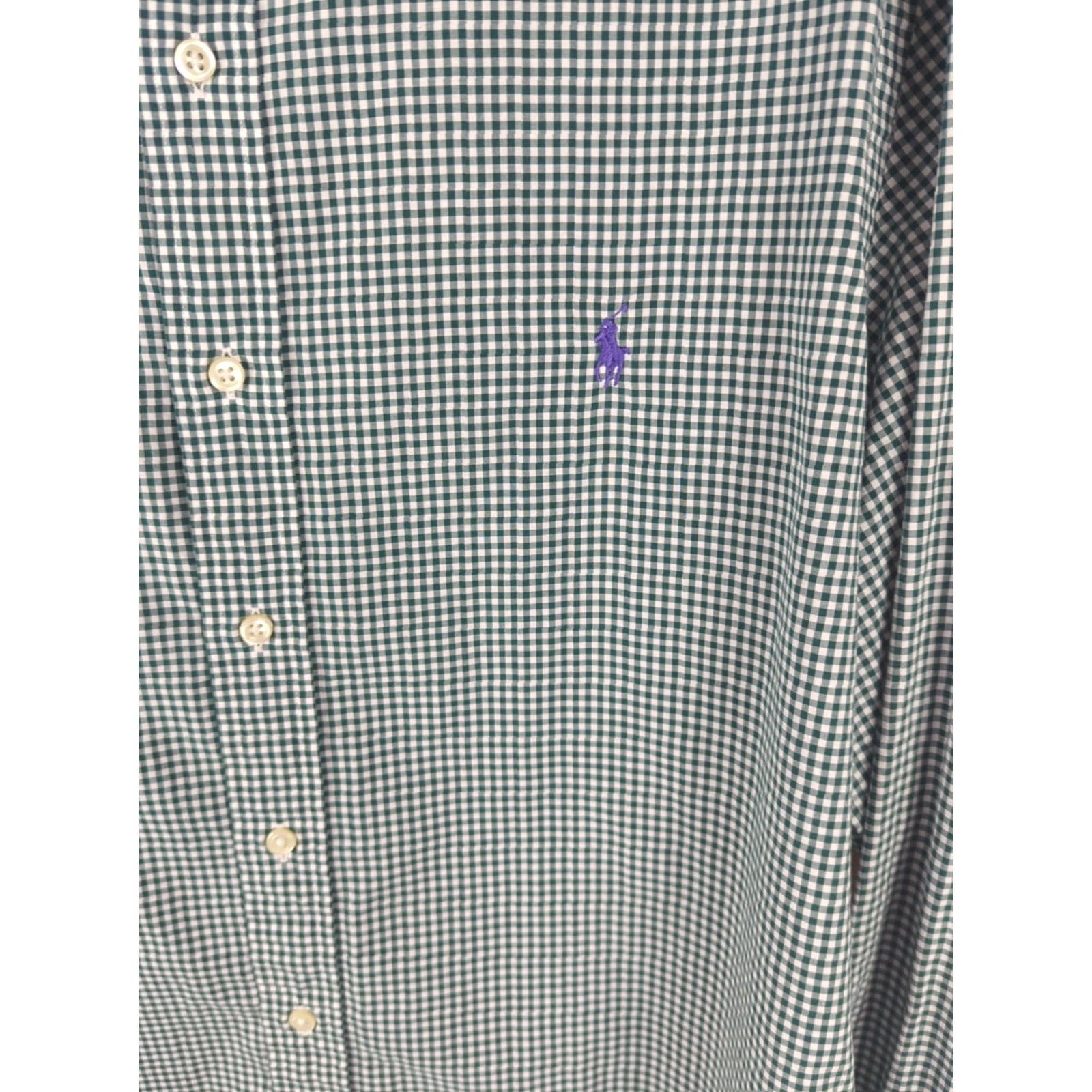 Polo Ralph Lauren Polo Ralph Lauren Shirt Men's 18 Green Check Long Sleeve Button Up Shirt Size US XXL / EU 58 / 5 - 2 Thumbnail
