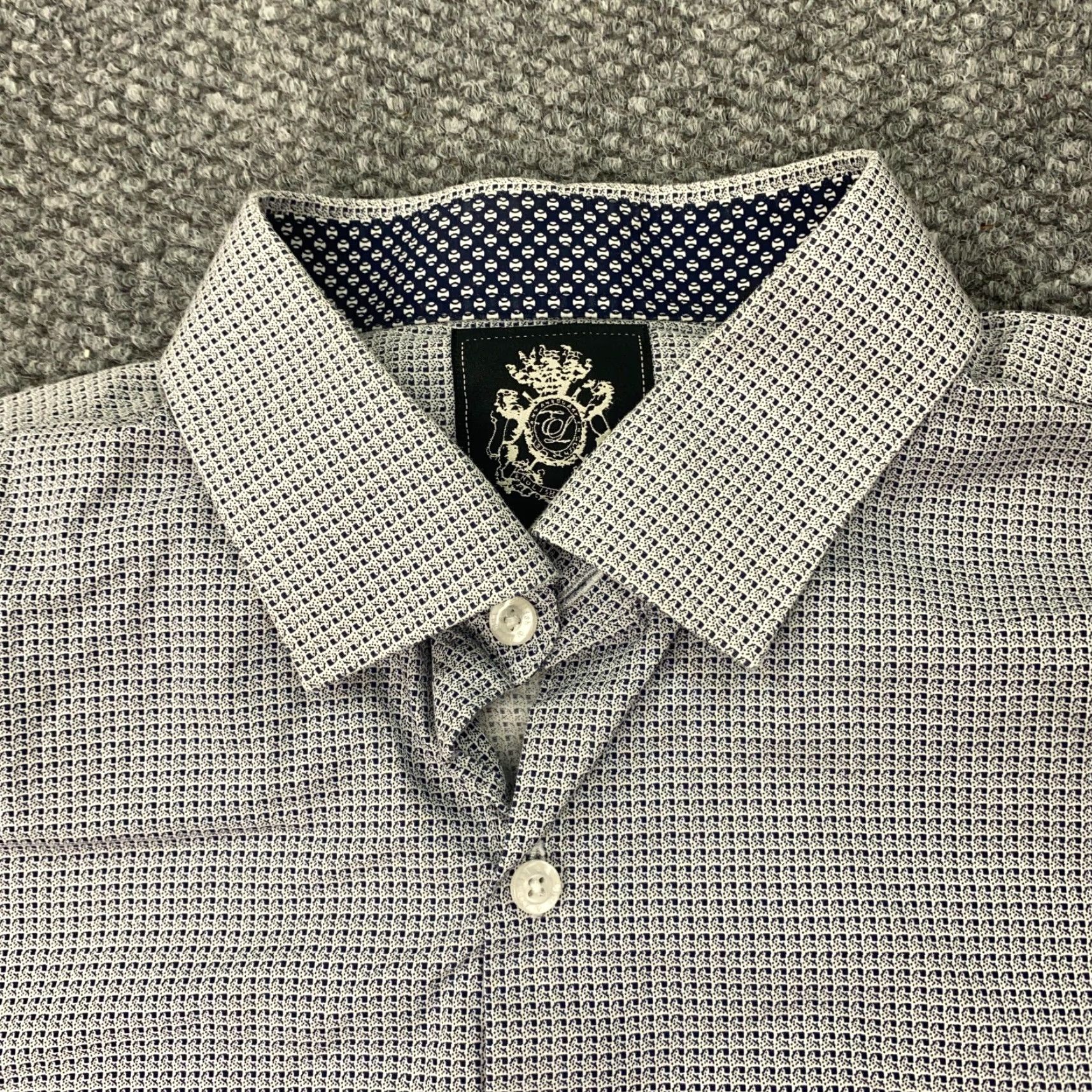 English Laundry English Laundry Shirt Mens Large White/Blue Striped Long Sleeve Button Up Size US L / EU 52-54 / 3 - 3 Thumbnail
