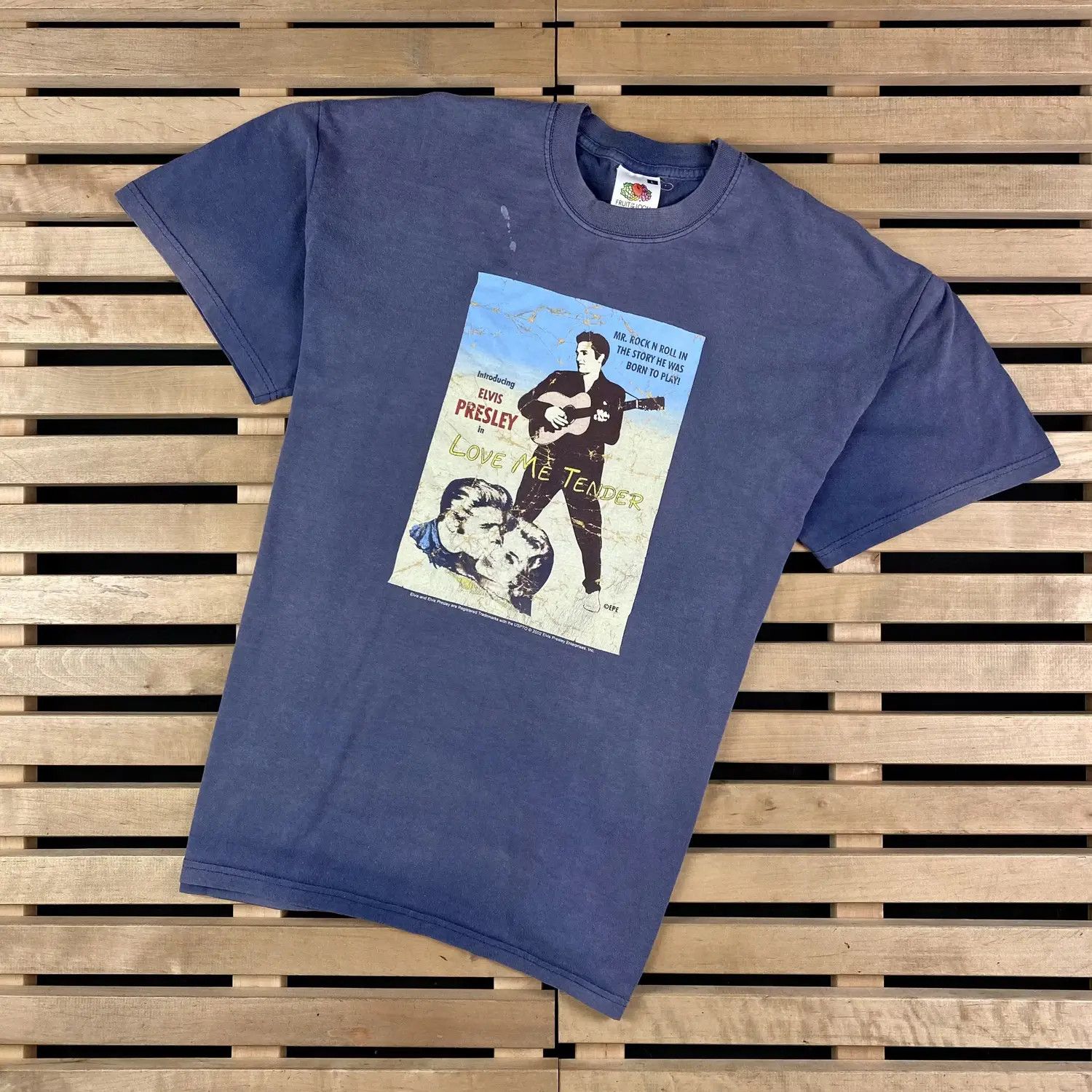 Band Tees Mens Vintage T Shirt Elvis Presley Love Me Tender Size L Size US L / EU 52-54 / 3 - 1 Thumbnail