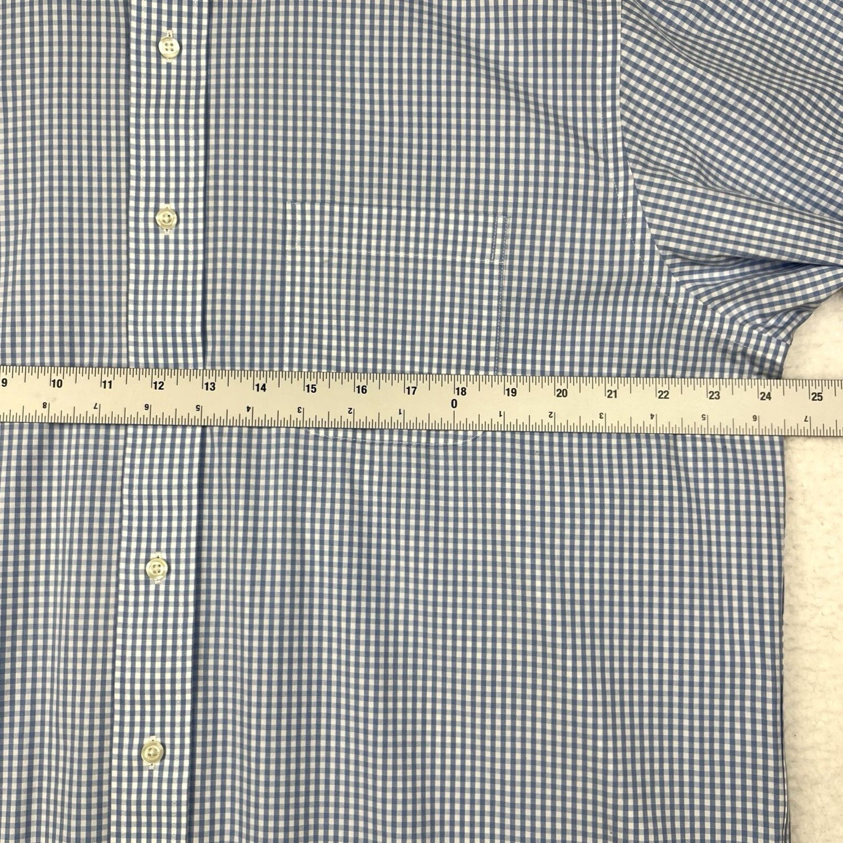 Brooks Brothers Brooks Brothers Oxford Button Up Shirt - Blue Gingham Plaid Supima Cotton - 16.5 Long Sleeve Size US XL / EU 56 / 4 - 4 Thumbnail