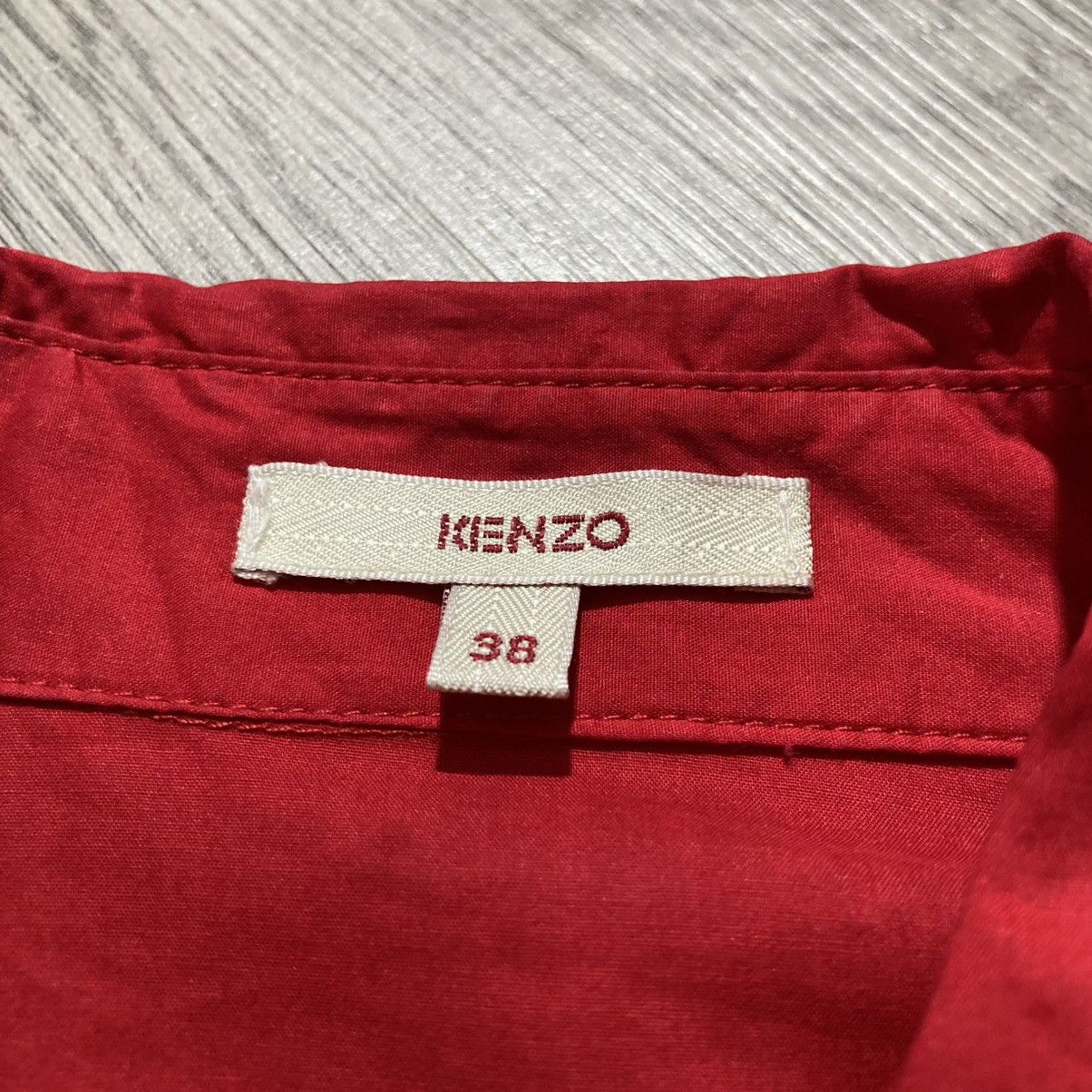 Kenzo 🇫🇷 Vintage Kenzo Blouse Top Women With Tie Front Red Luxury Size S / US 4 / IT 40 - 15 Thumbnail