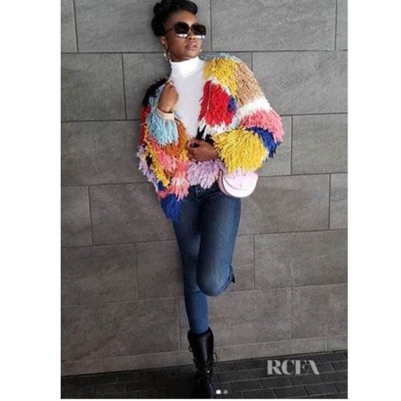 Alice + Olivia Alice + Olivia Fawn Multicolor Fringe Jacket rainbow size XS Size XS / US 0-2 / IT 36-38 - 3 Thumbnail