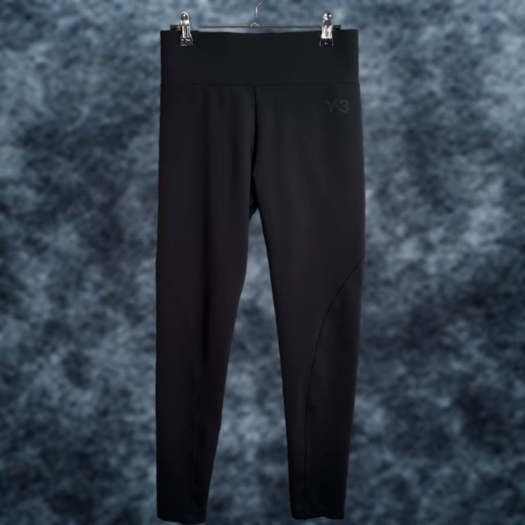 Y-3 Y-3 Womens Black High-Rise Leggings Designed By Yohji Yamamoto Medium Leggings Womens Black High-Rise Size 32" / US 10 / IT 46 - 1 Thumbnail