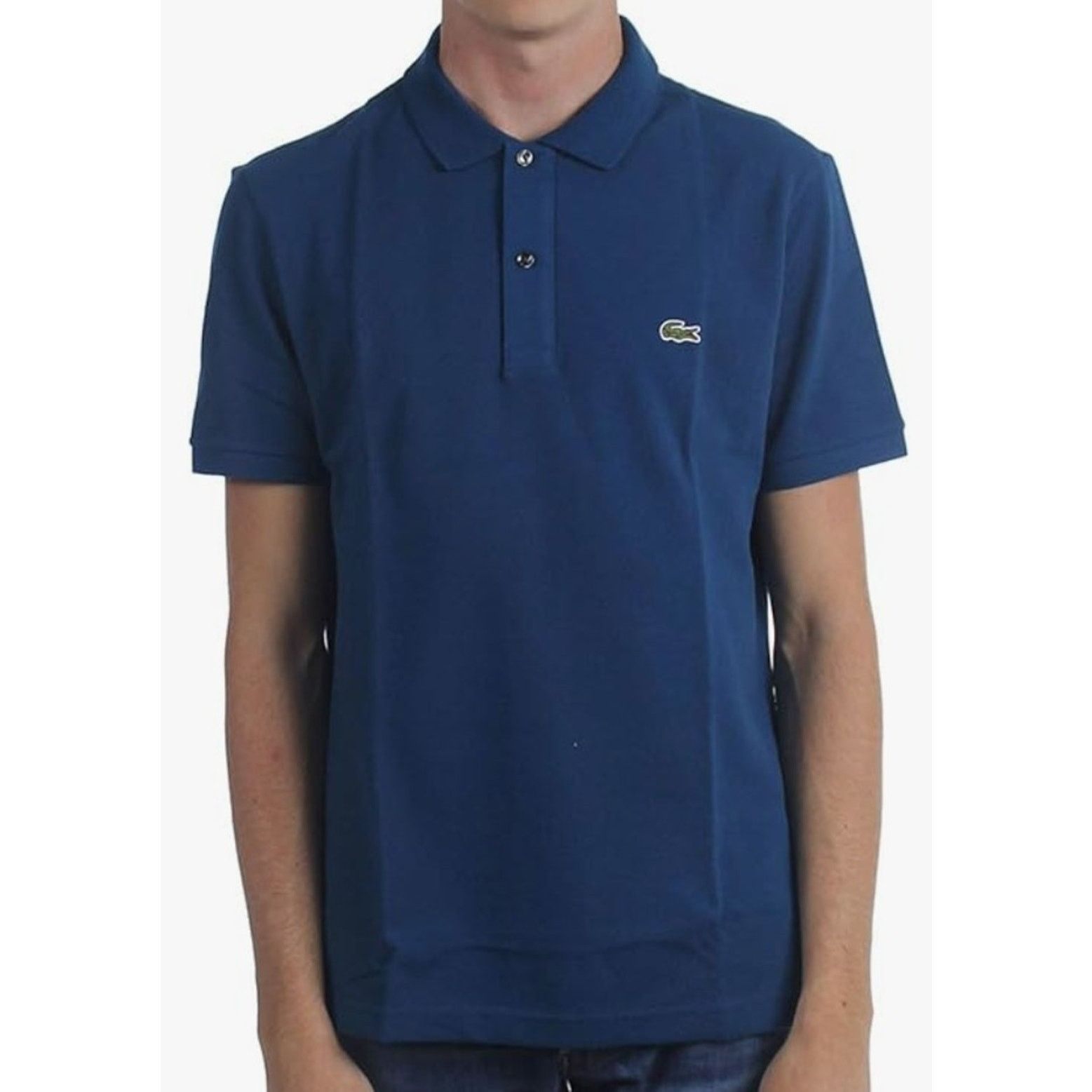 Lacoste Men's Short Sleeve Classic Pique Polo Shirt Blue L