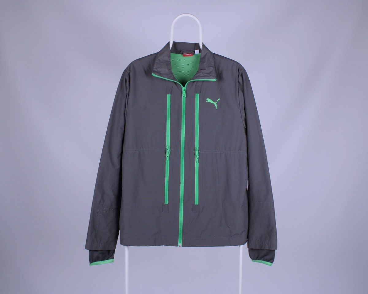 Puma × Vintage PUMA Vintage 4 Zip Pockets Front Gray Jacket Size US S / EU 44-46 / 1 - 2 Thumbnail