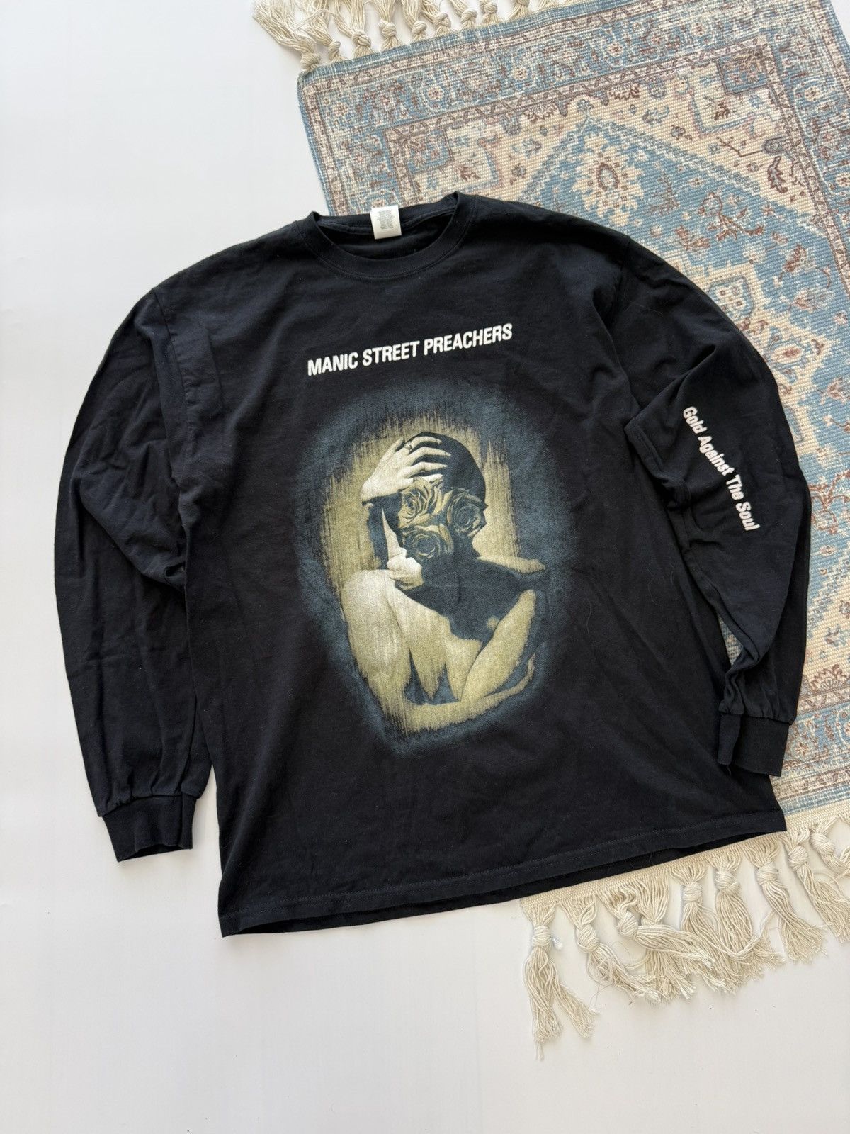 Band Tees Manic Street Preachers Gold Against The Soul Vintage Long Size US L / EU 52-54 / 3 - 1 Thumbnail