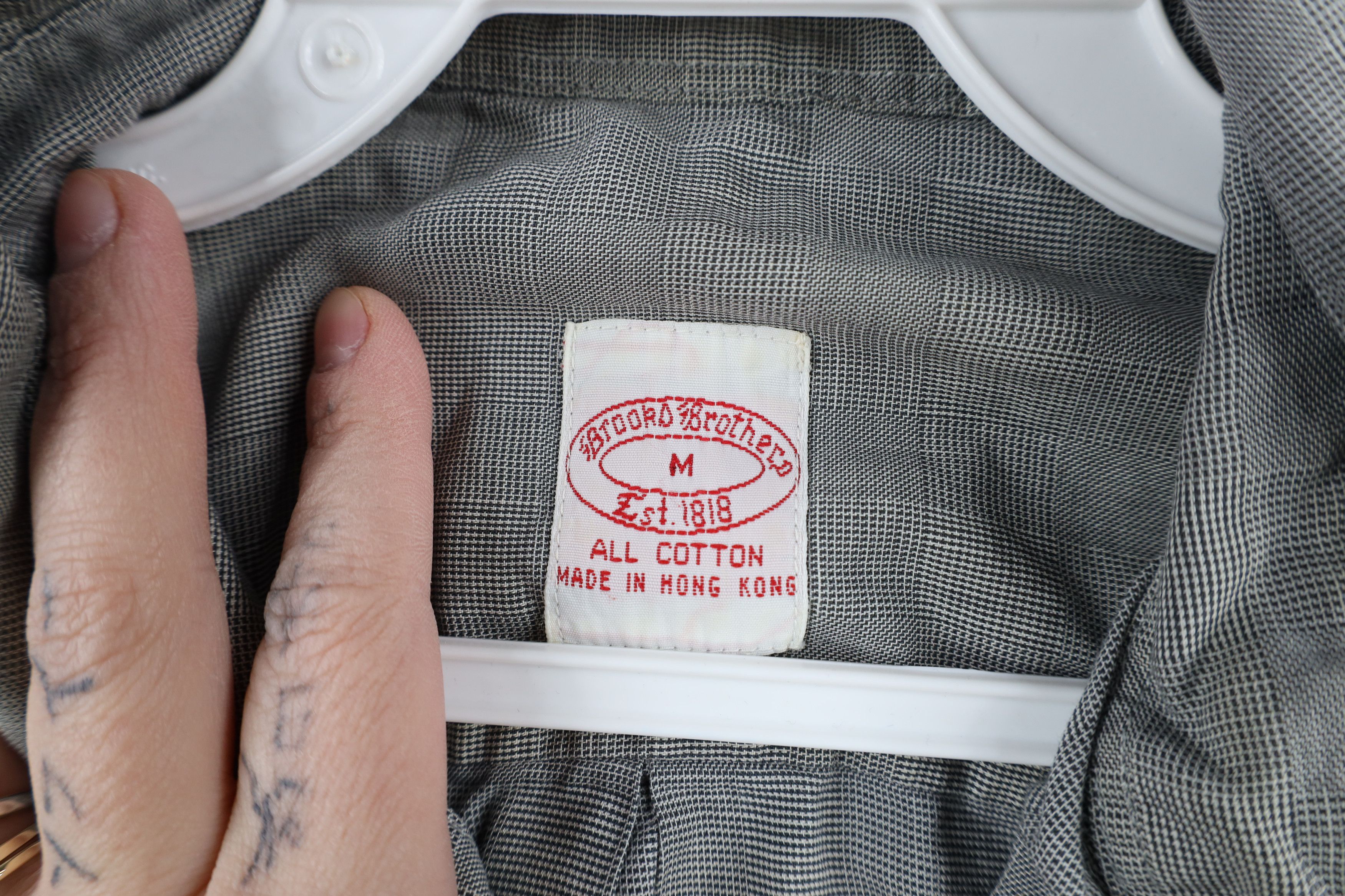 Brooks Brothers × Vintage Vintage 80s Brooks Brothers Cotton Button Down Shirt Plaid Size US M / EU 48-50 / 2 - 9 Thumbnail