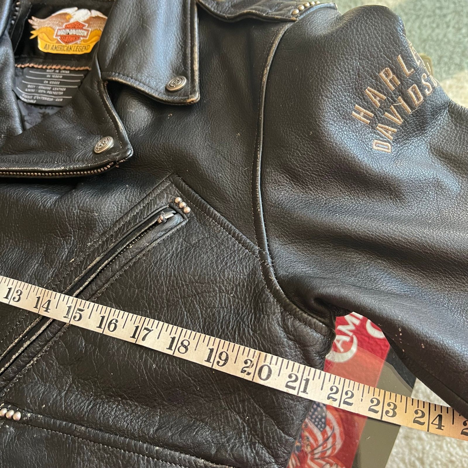 Harley Davidson 00s Harley Davidson Leather Motorcycle Jacket | Cycle Champ Size US M / EU 48-50 / 2 - 16 Thumbnail