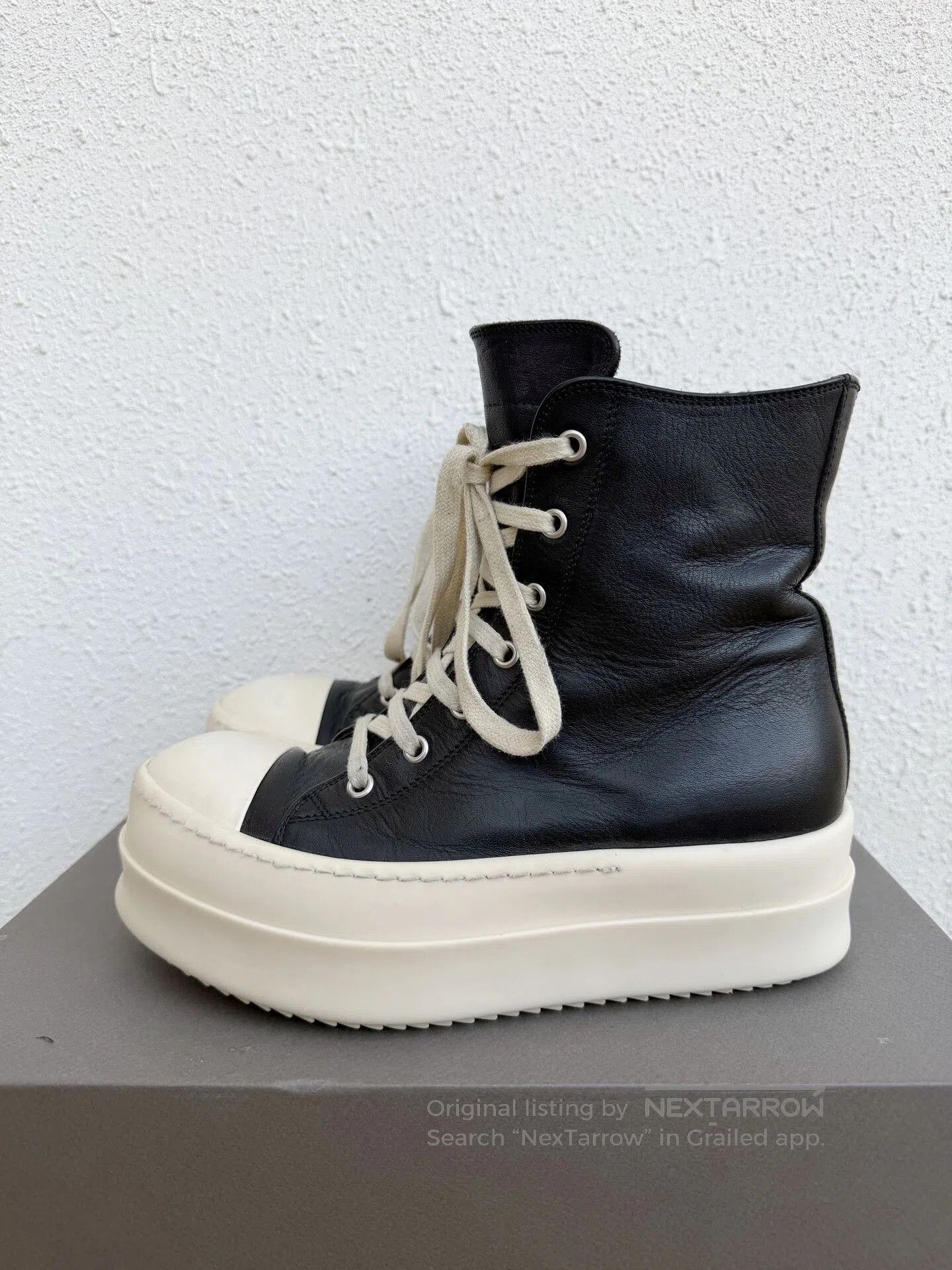 Rick Owens Rick Owens 25SS Thick Sole Leather Sneakers. Size US 6 / IT 36 - 3 Thumbnail