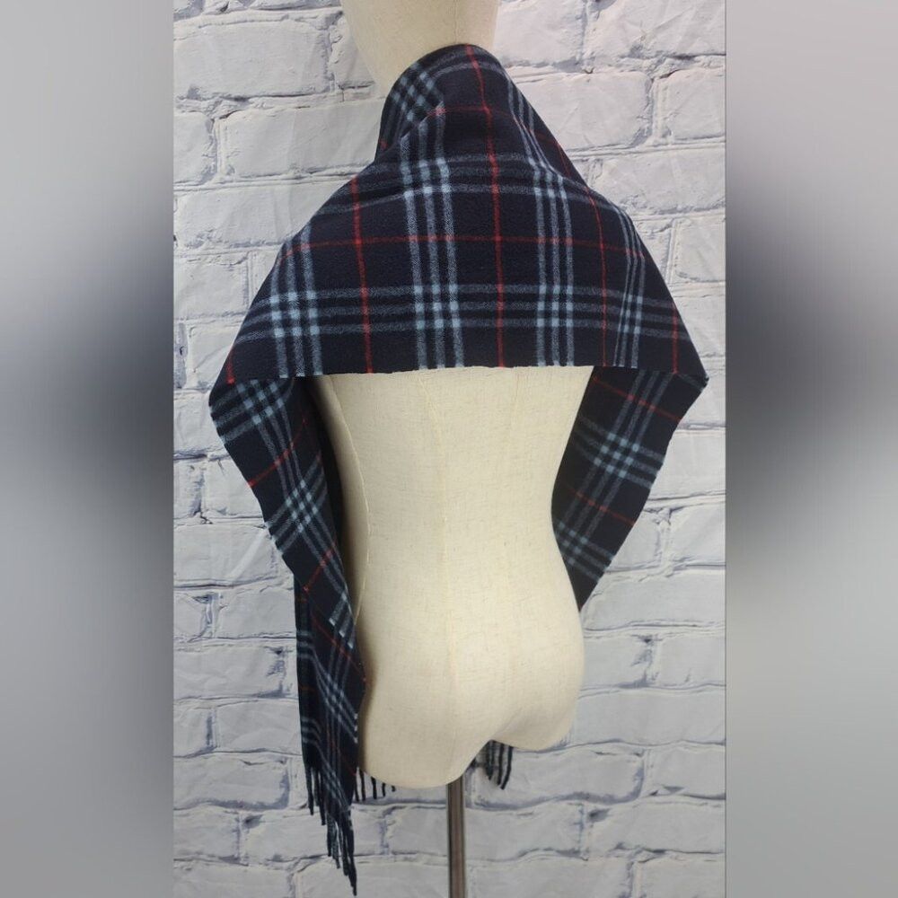 Burberry Burberry Men's Scarf Navy Nova Check Vintage Y2K 90s Lambsw Size ONE SIZE - 8 Thumbnail