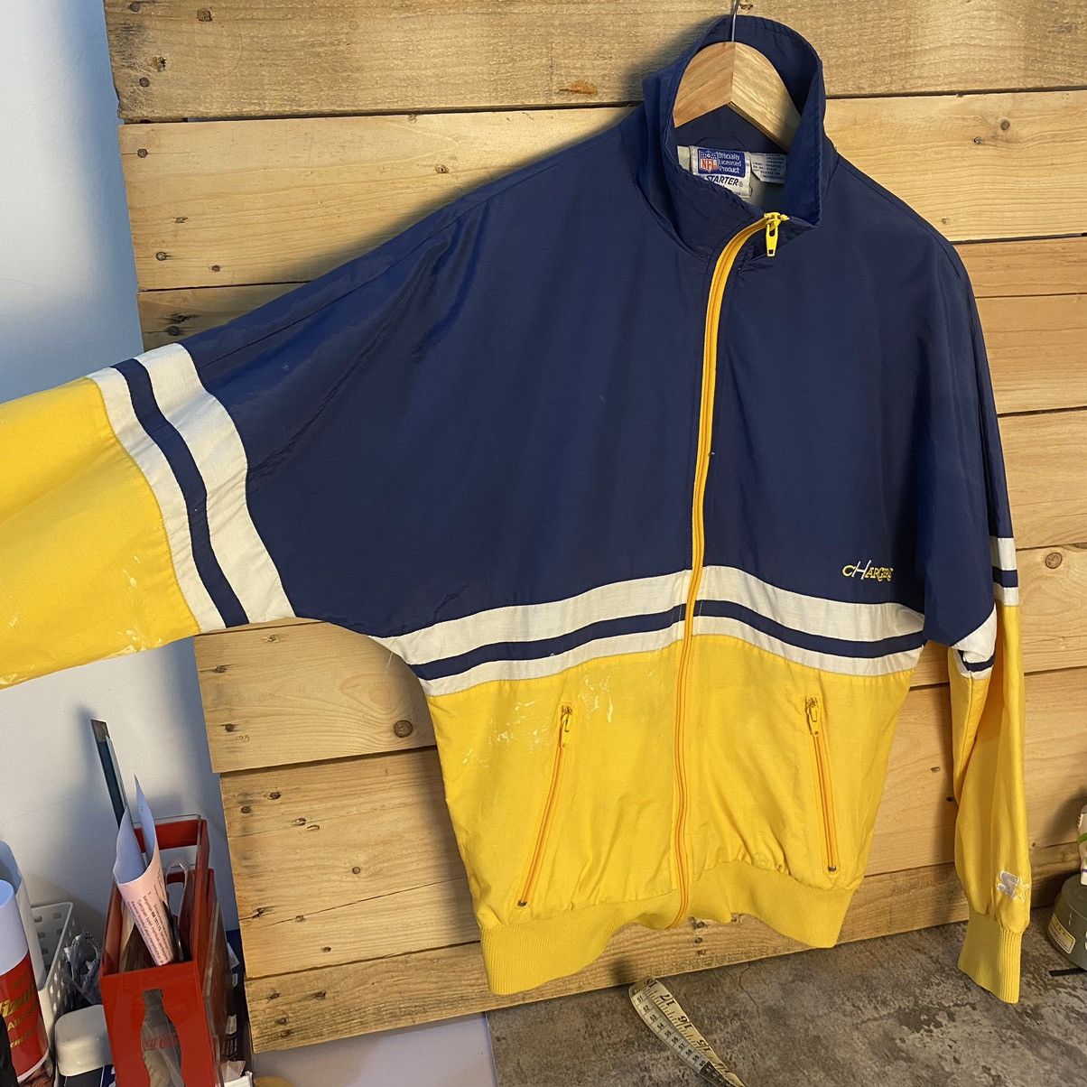 NFL × Vintage Vintage NFL Chargers Team Windbreaker On Starter Tag Size US M / EU 48-50 / 2 - 2 Thumbnail