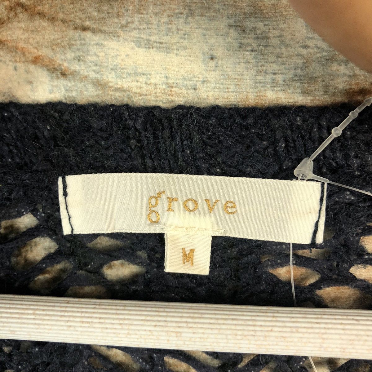 Homespun Knitwear × Japanese Brand × Vintage Grove Dark Blue crochet meshnet vintage Knitwear #A1331 Size S / US 4 / IT 40 - 11 Thumbnail