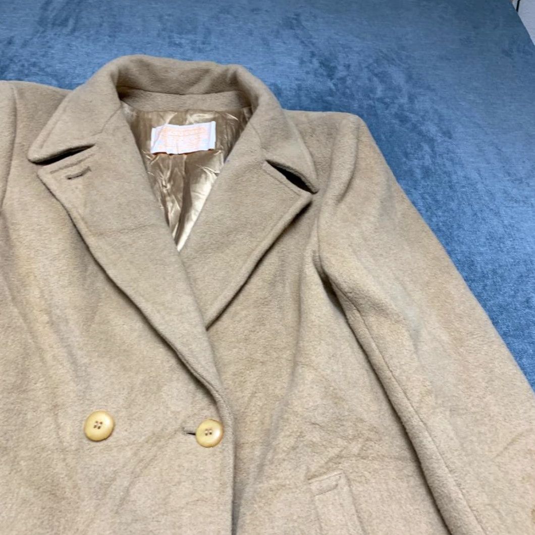 Pendleton VINTAGE Pendleton Peacoat Womens 10 Khaki Wool Notch Double Breasted Made in USA Size L / US 10 / IT 46 - 5 Thumbnail