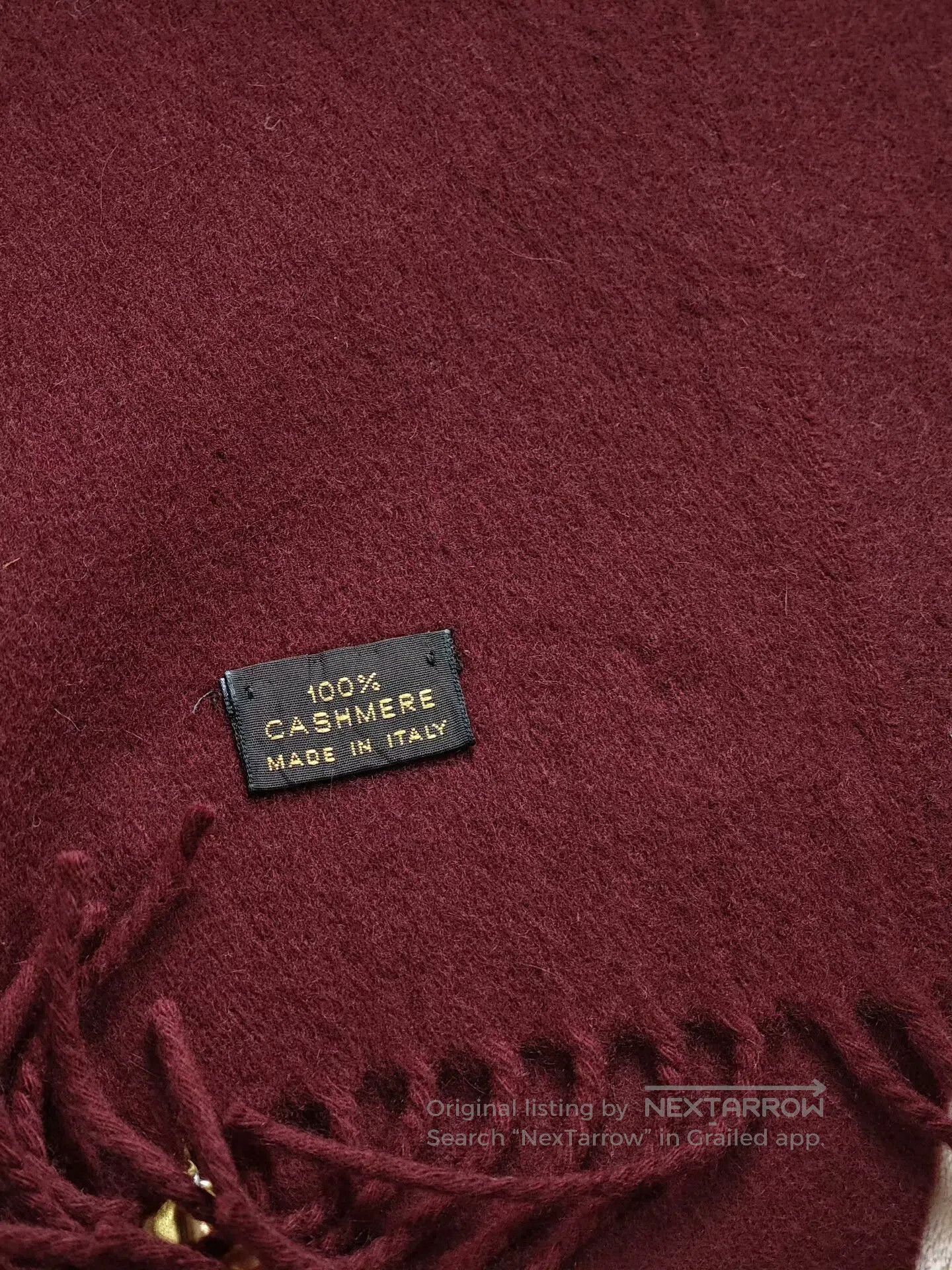 Loro Piana Loro Piana Cashmere Scarf in Burgundy. Size ONE SIZE - 3 Thumbnail