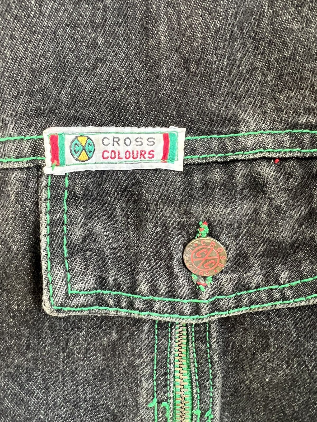 Cross Colours Vintage 90s Cross Colours Rips Fade Denim Oversized Jacket Size US XL / EU 56 / 4 - 8 Thumbnail