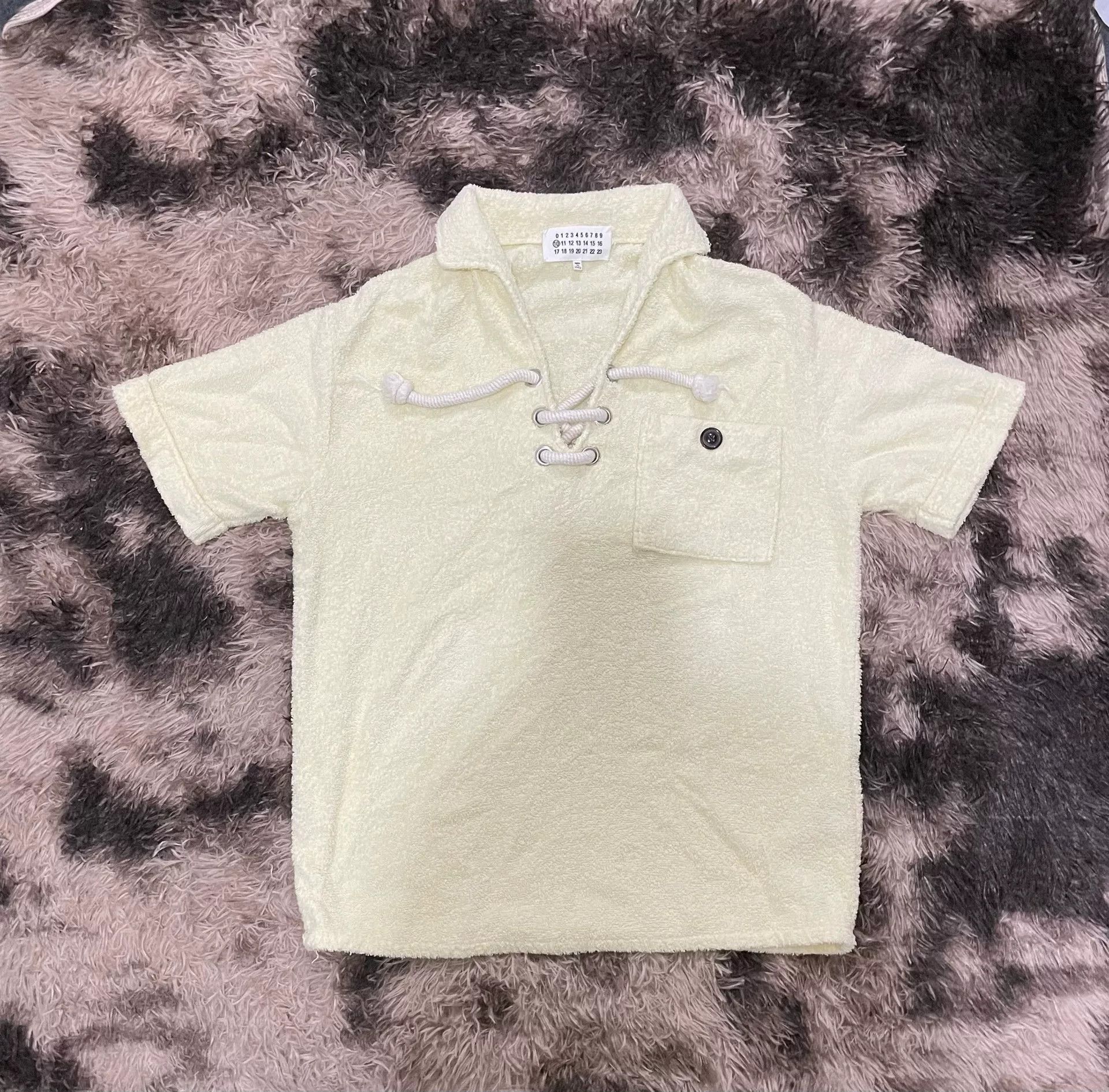 Maison Margiela Maison Margiela Cream Rope Knot Polo Size US XS / EU 42 / 0 - 1 Thumbnail