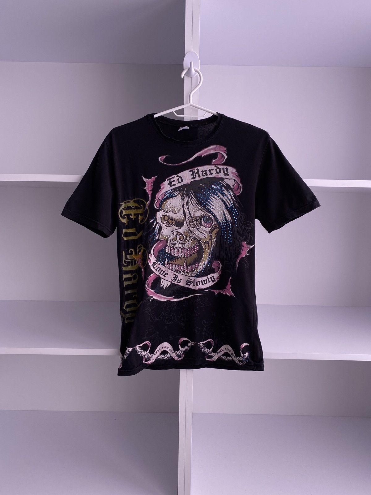 Ed Hardy × Vintage Vintage Ed Hardy Women’s tee shirt Y2k style Size M / US 6-8 / IT 42-44 - 2 Thumbnail