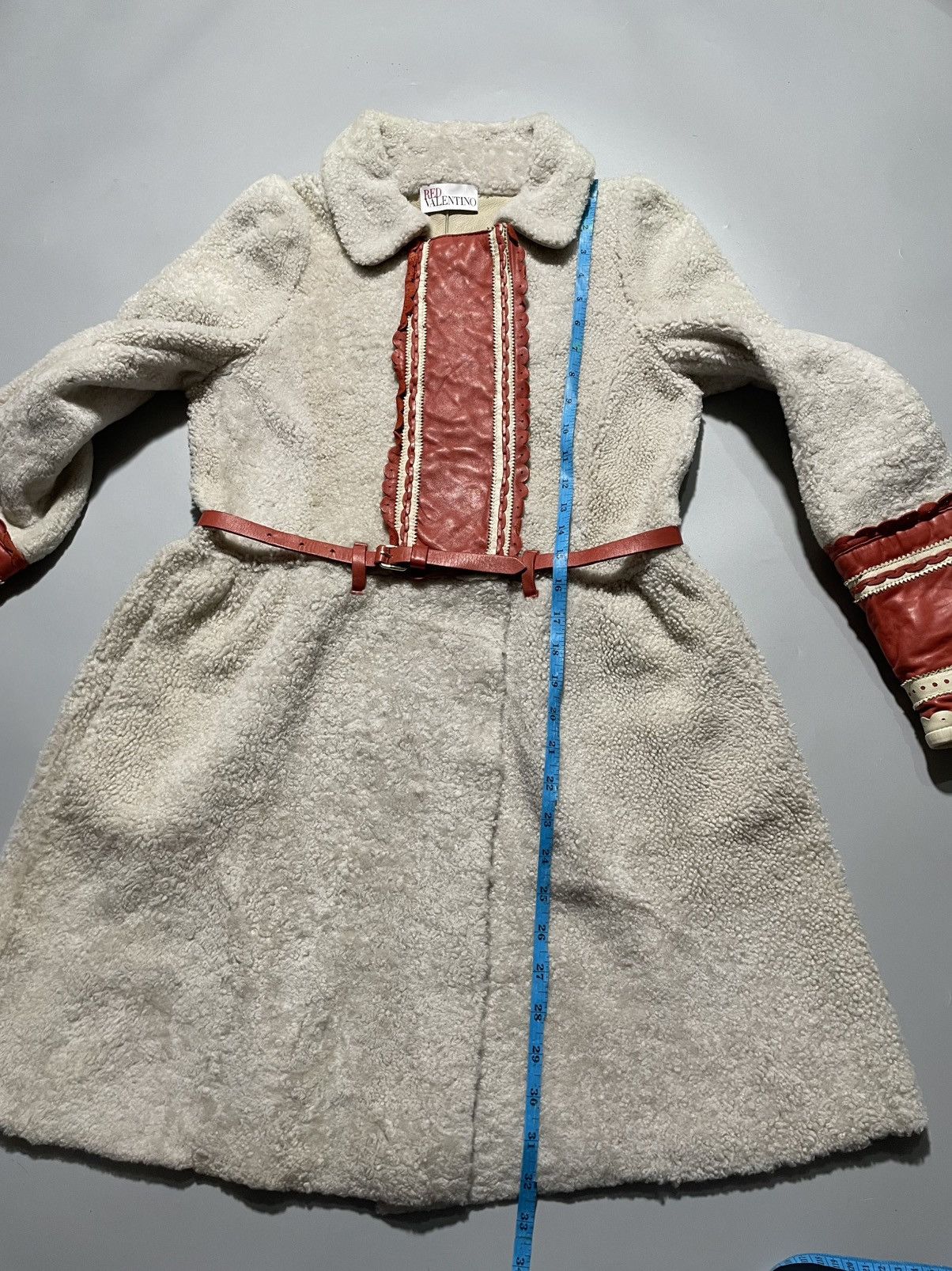 RED Valentino Red Valentino Lamb Fur Trench Coat Size S / US 4 / IT 40 - 17 Thumbnail