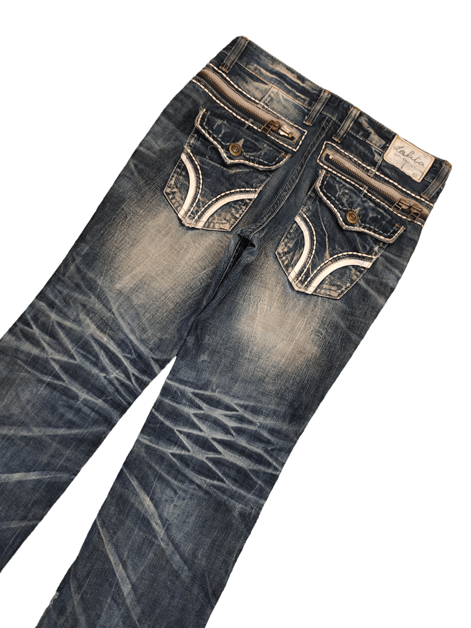 Kapital Vintage Y2k Lolita Distress Faded Jeans True Religion Styles Size US 32 / EU 48 - 5 Thumbnail
