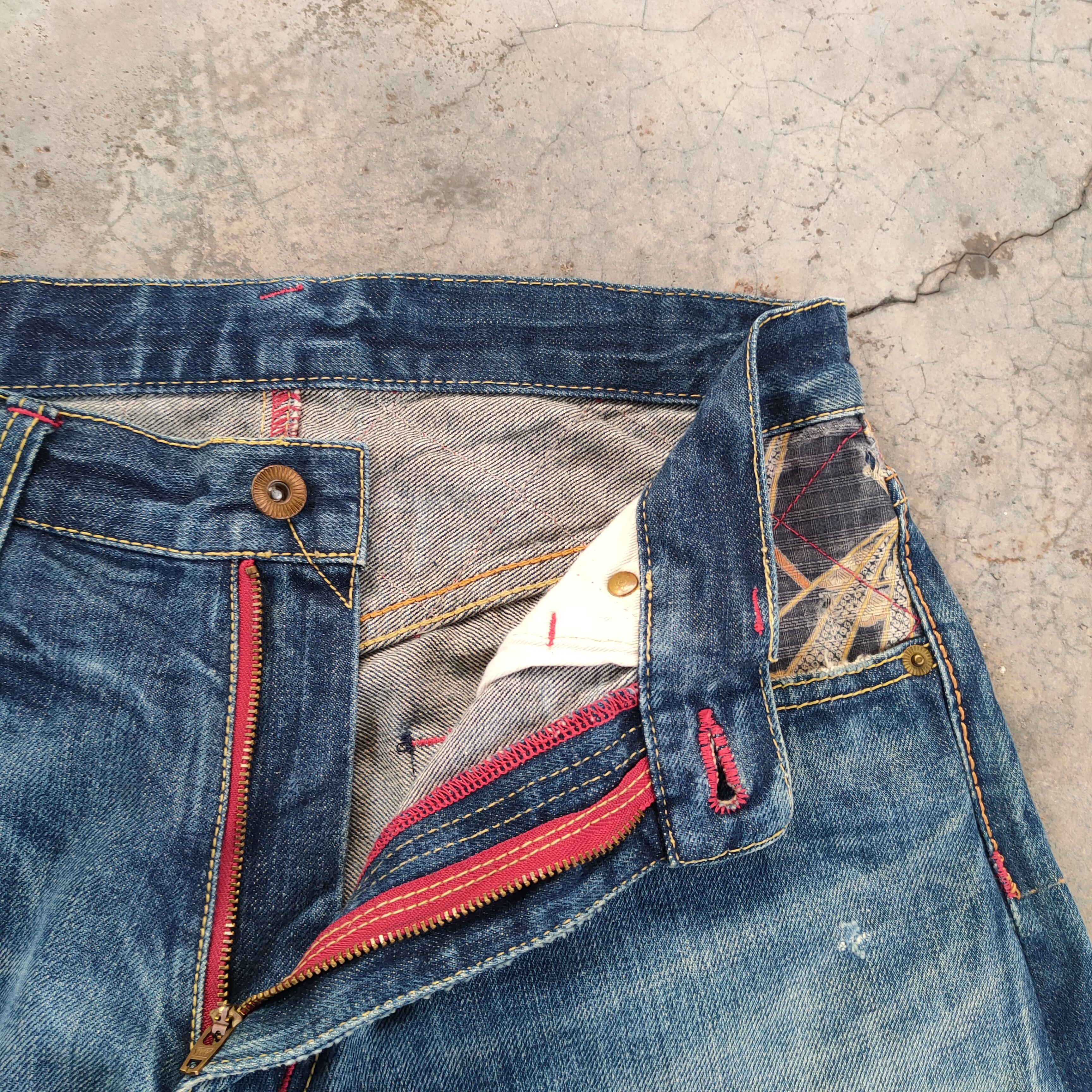 Japanese Brand SICK💥 JAPANESE VINTAGE DISTRESSED FADED JEANS DENIM PANTS Size US 30 / EU 46 - 7 Thumbnail