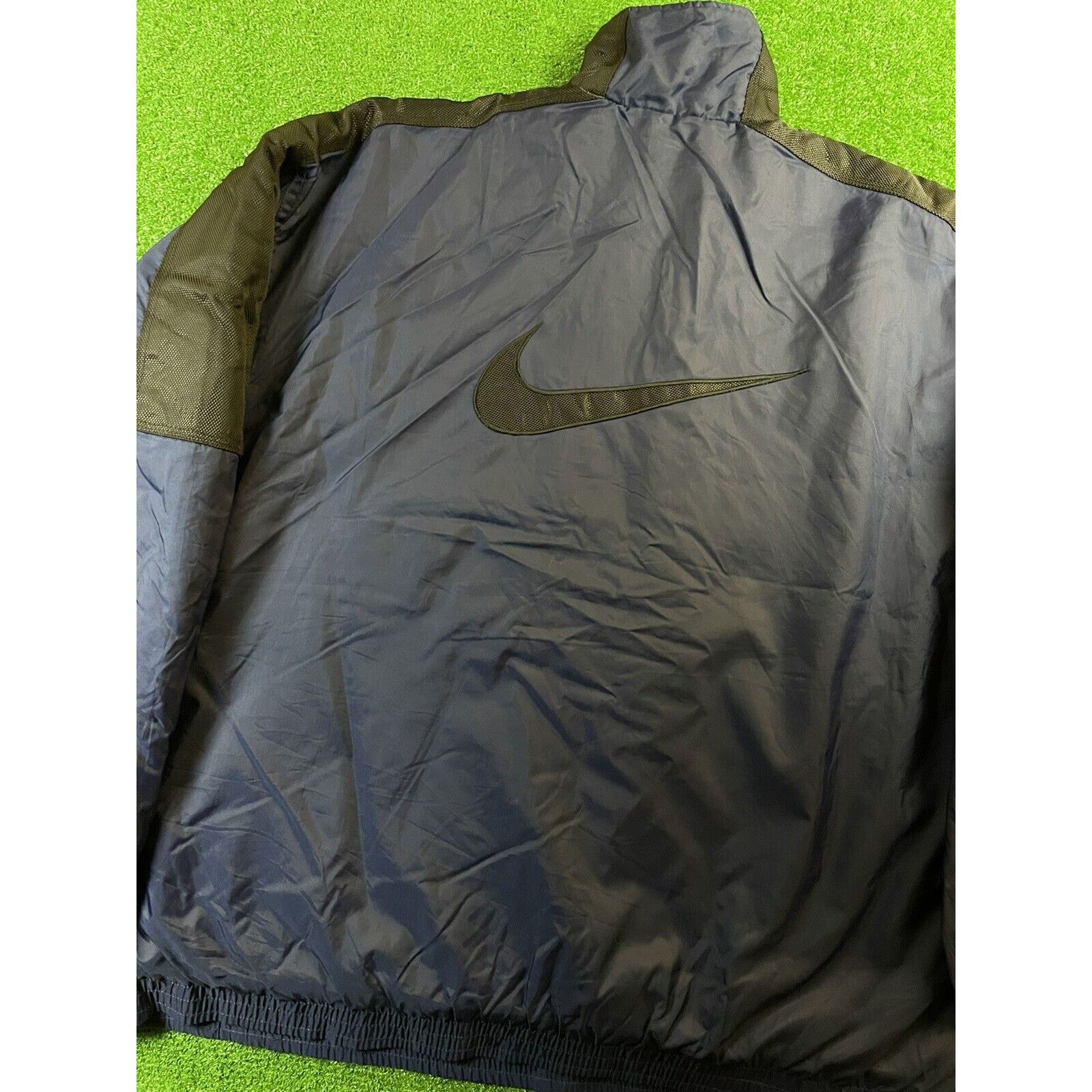 Nike Vintage 90s Nike Big Swoosh Check Large Heavy Anorak Jacket Size US L / EU 52-54 / 3 - 2 Thumbnail