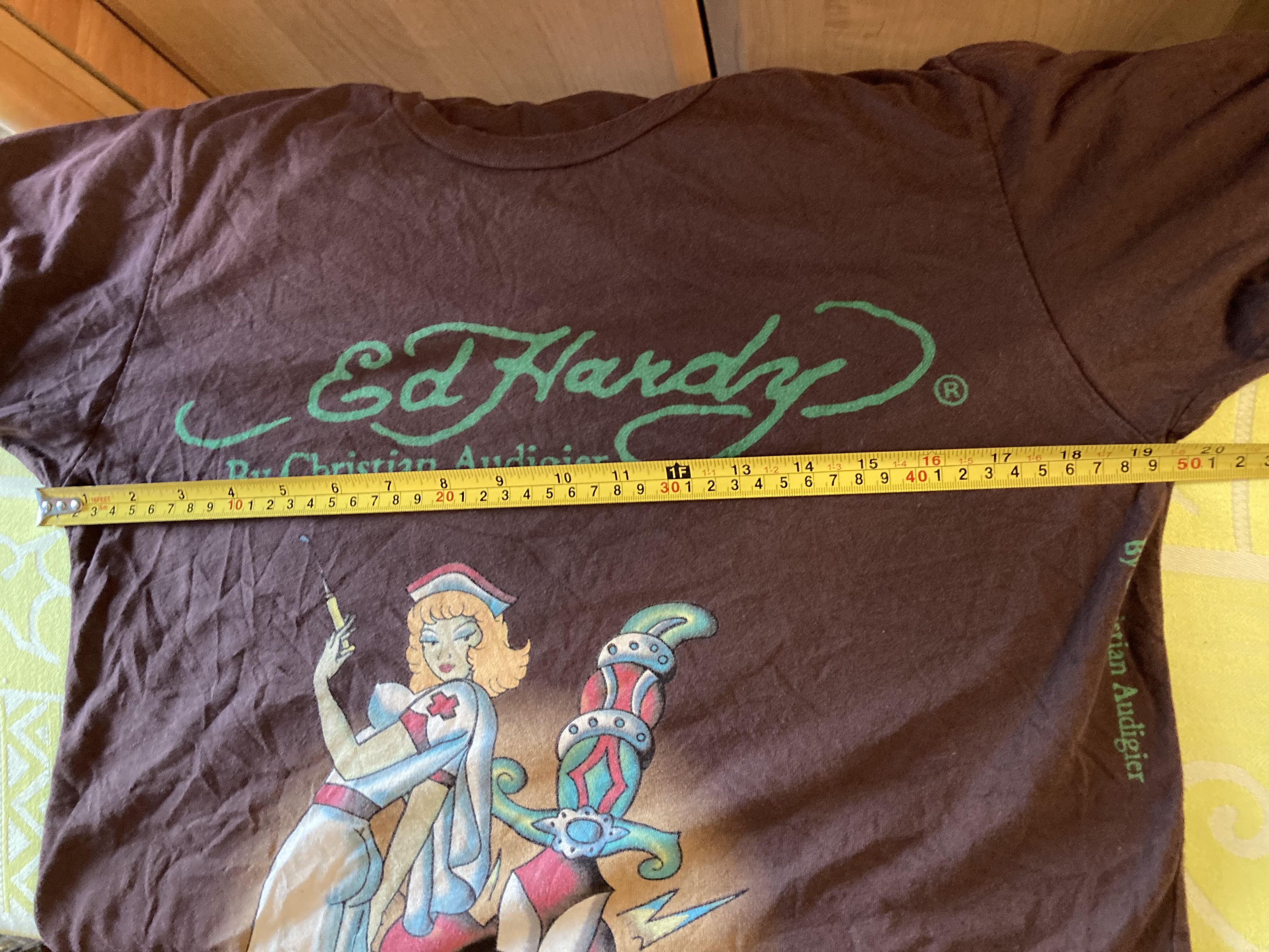 Christian Audigier Ed Hardy vintage Naughty Nurse Design doctor fun tee Size US M / EU 48-50 / 2 - 10 Thumbnail