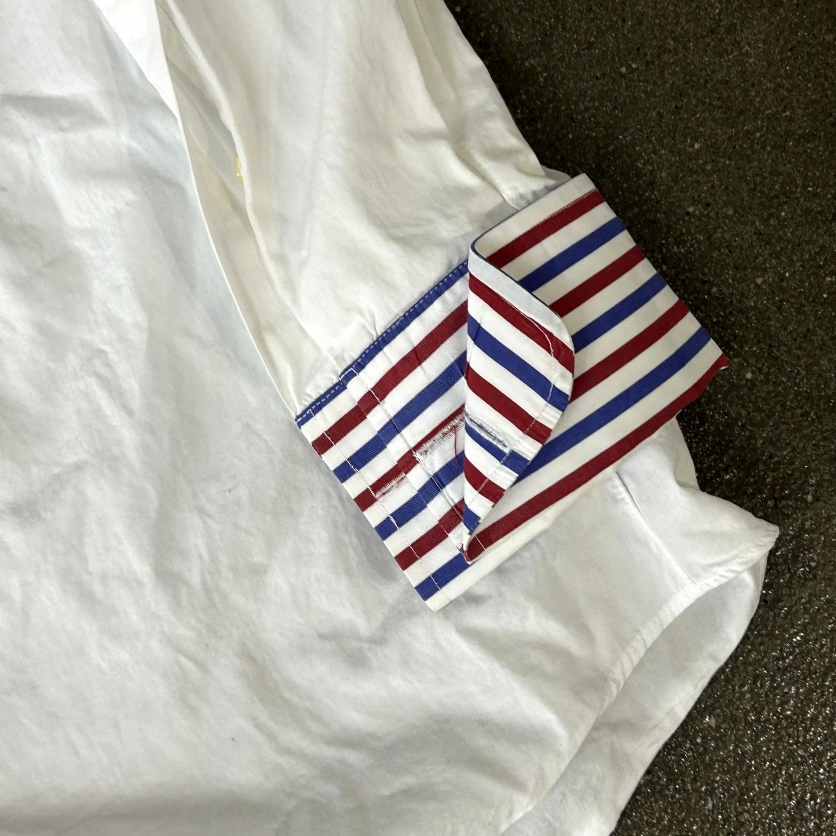 Vintage VINTAGE Frank Cicco Shirt Mens Large White Contrast Stripe Collar Cuffs Custom USA Size US L / EU 52-54 / 3 - 2 Thumbnail