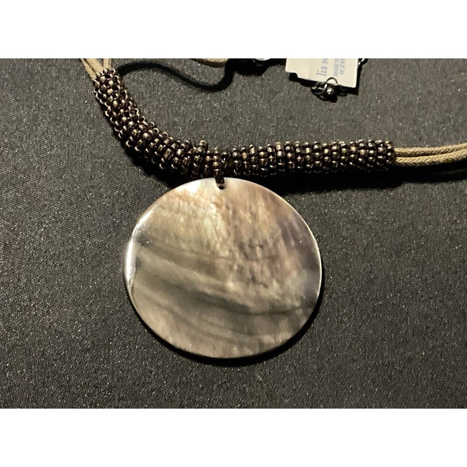 Other Lea Sophia Rope Necklace W/ Albalone Shell Pendant. Size ONE SIZE - 2 Thumbnail