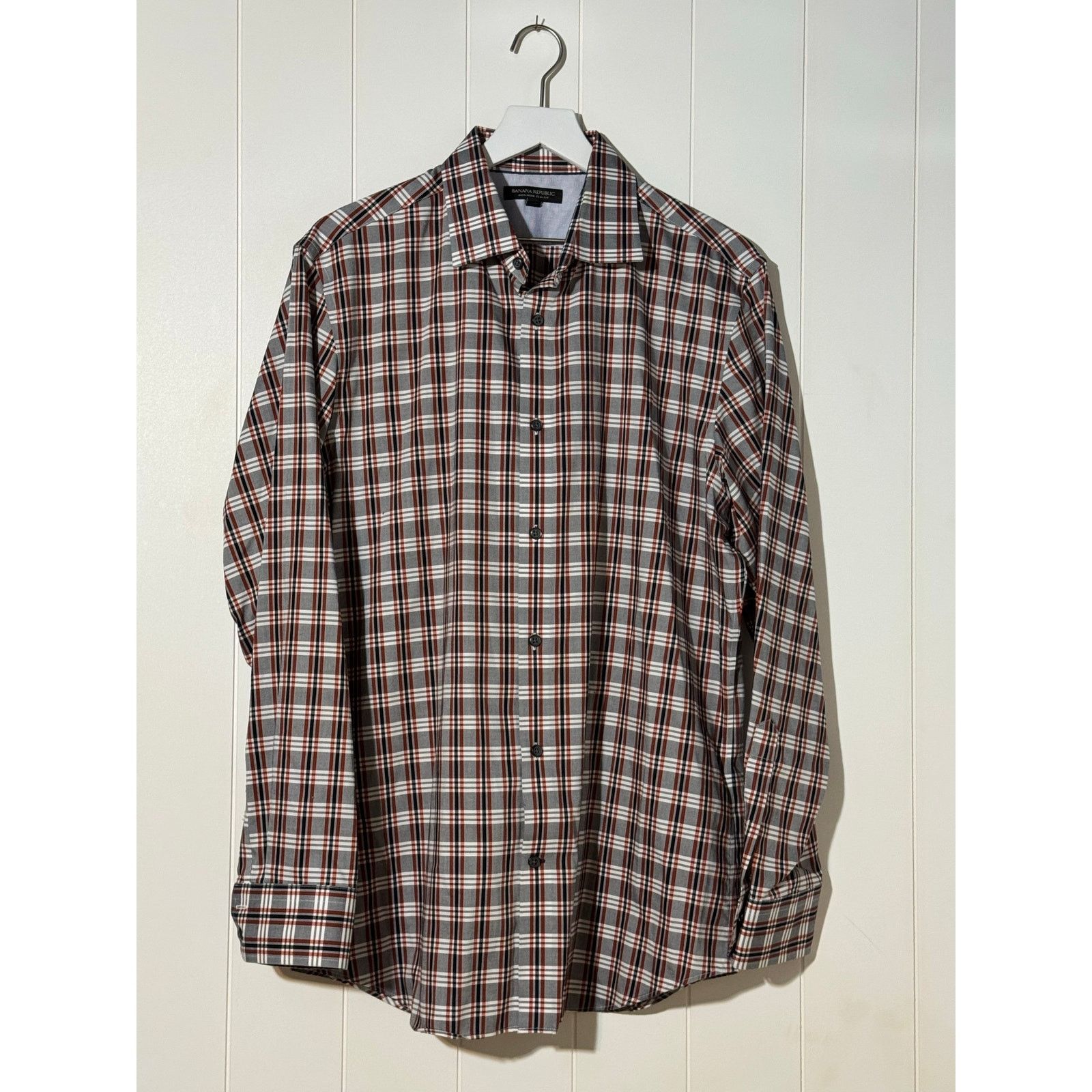 Banana Republic Banana Republic Men's Non-Iron Slim Fit Shirt ·Size Large Size US L / EU 52-54 / 3 - 2 Thumbnail