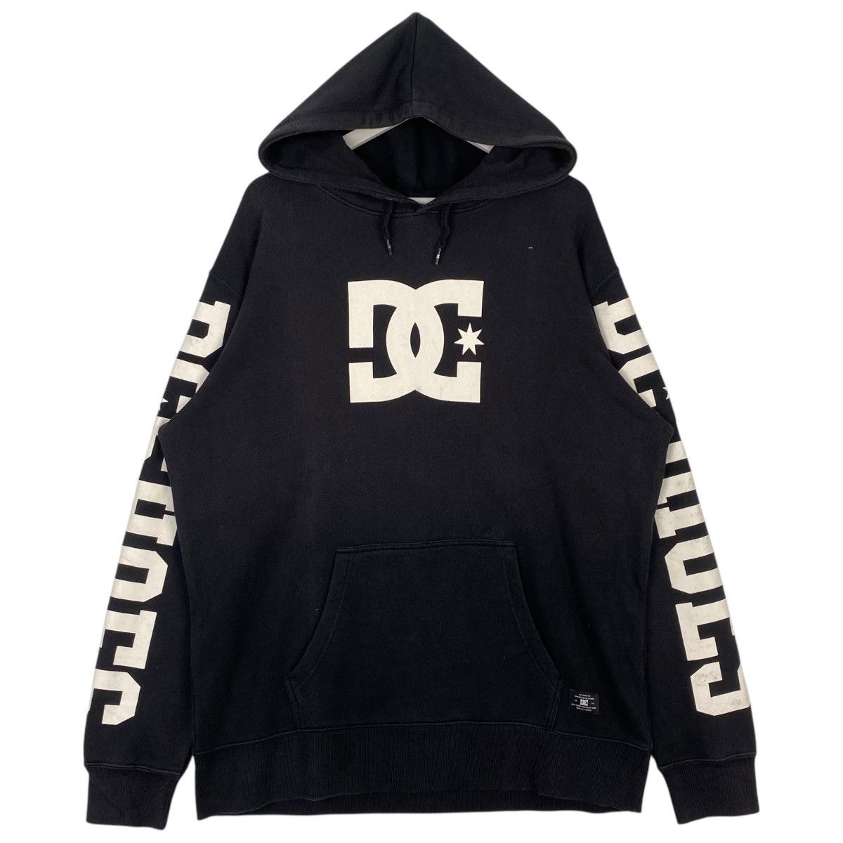 DC × Vintage Vintage DCshoecousa Hoodie Sweater Black Size US XL / EU 56 / 4 - 1 Thumbnail