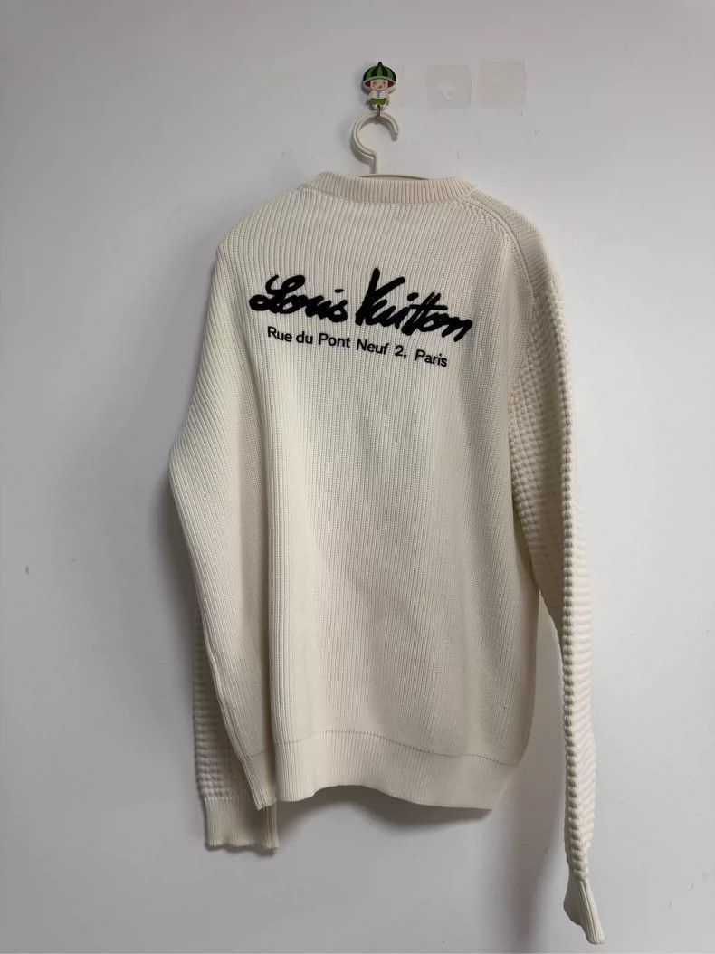 Louis Vuitton Louis Vuitton White knit sweater Size US L / EU 52-54 / 3 - 2 Thumbnail