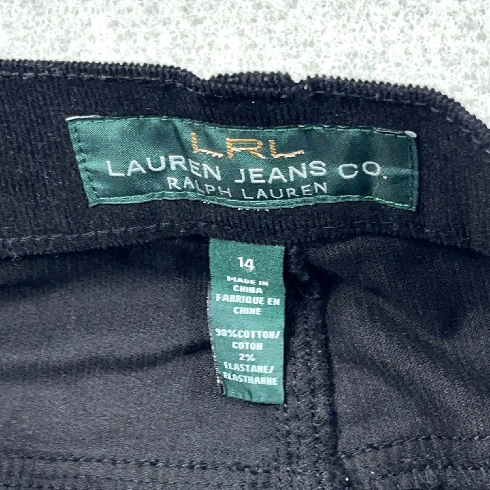 Ralph Lauren VINTAGE Lauren Ralph Lauren Pants Women 14 Black Corduroy Classic Boot Cut LRL Ladies Size 36" / US 14 / IT 50 - 4 Thumbnail