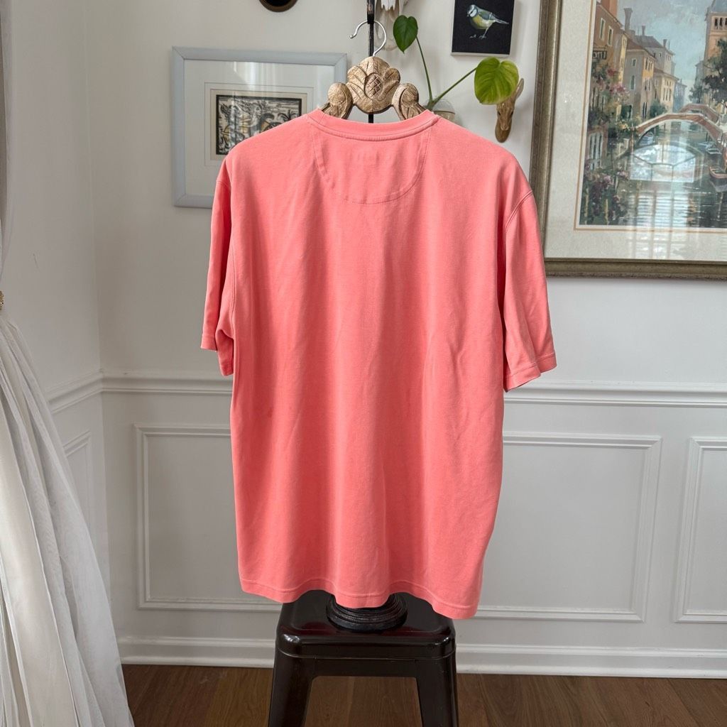 Tommy Bahama Tommy Bahama Short Sleeve Tshirt Soft Salmon Coral Orange XL Size US XL / EU 56 / 4 - 2 Thumbnail