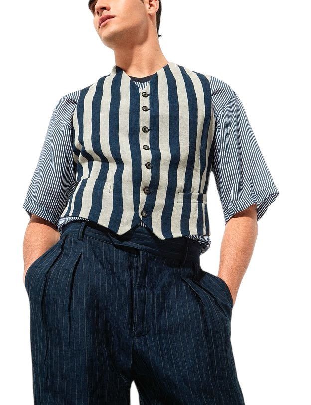 45rpm 45rpm Stripe Indigo Vest Kapital Japan Size US M / EU 48-50 / 2 - 1 Thumbnail