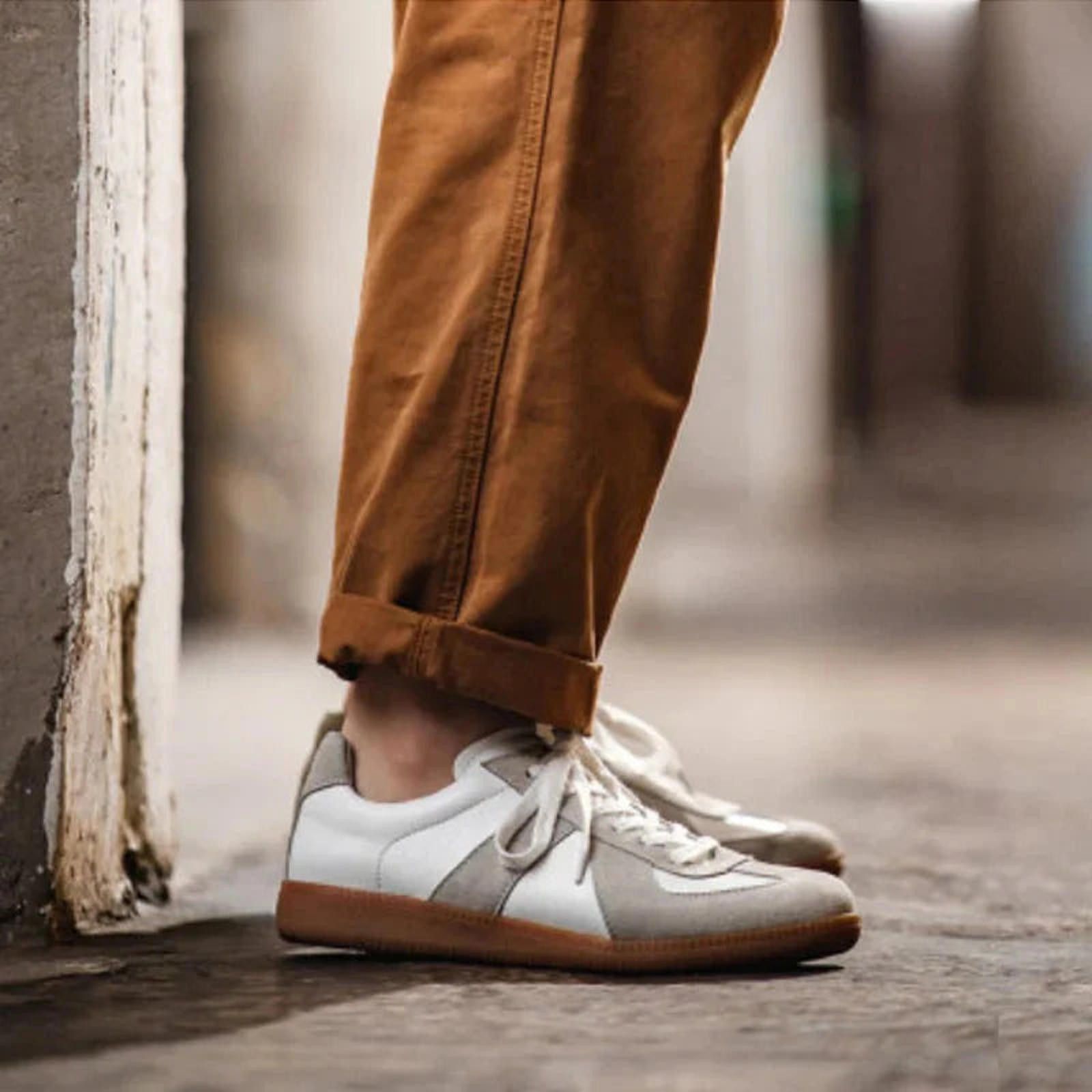Vintage Low Vintage Style Military Sneakers, Germany Army Trainers Size US 7 / EU 40 - 1 Thumbnail