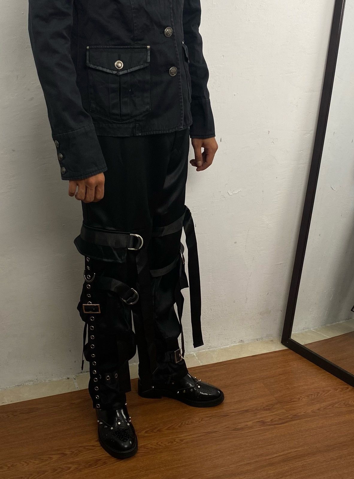 image of If Six Was Nine x Le Grande Bleu L G B Black Tactical Bondage Pants, Men's (Size 30)