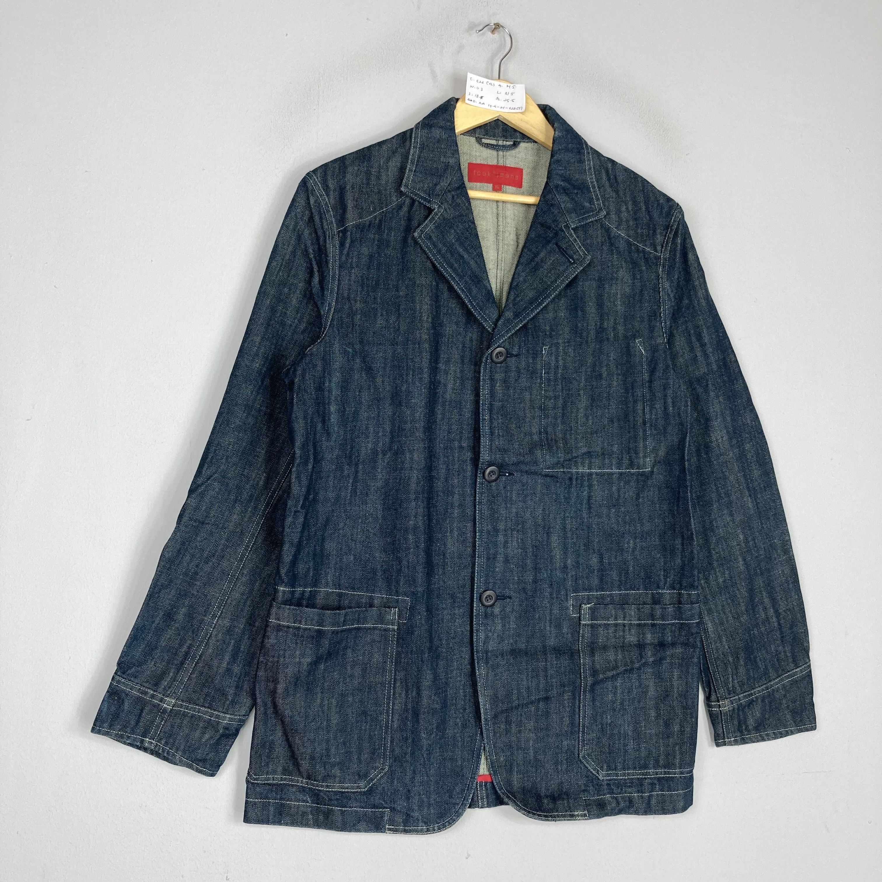 FCUK Vintage FCUK JEANS Japanese Brand Indigo Denim Chore Jacket Size US XL / EU 56 / 4 - 3 Thumbnail