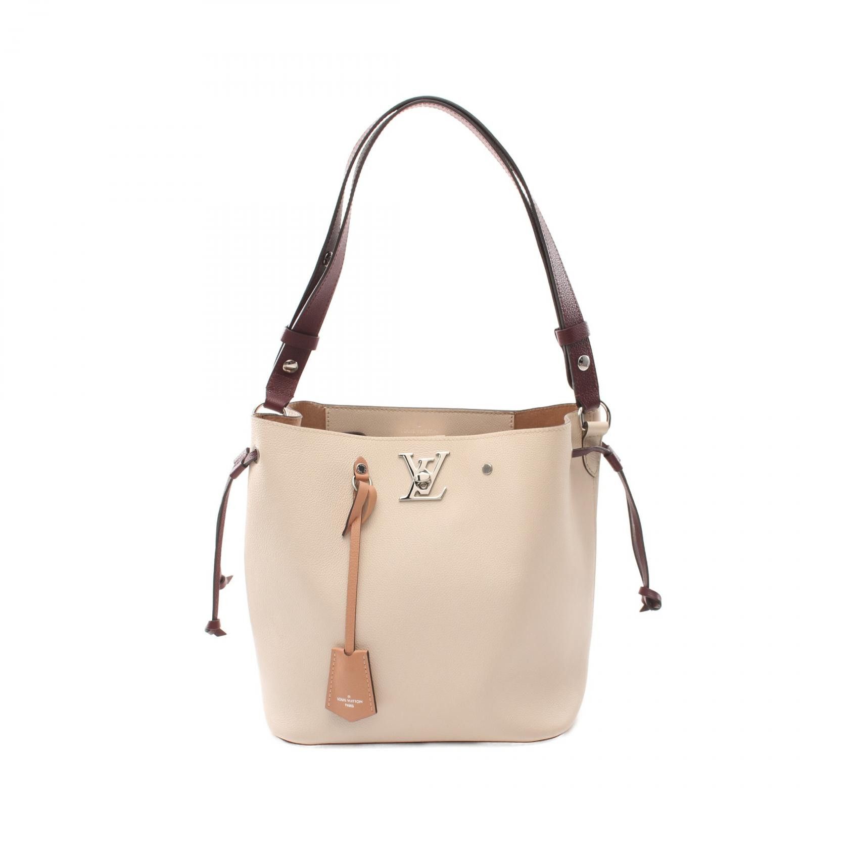 Louis Vuitton Louis Vuitton Lockme Bucket Leather Shoulder Bag Leather Shoulder Bag M53584 in White, Women's
