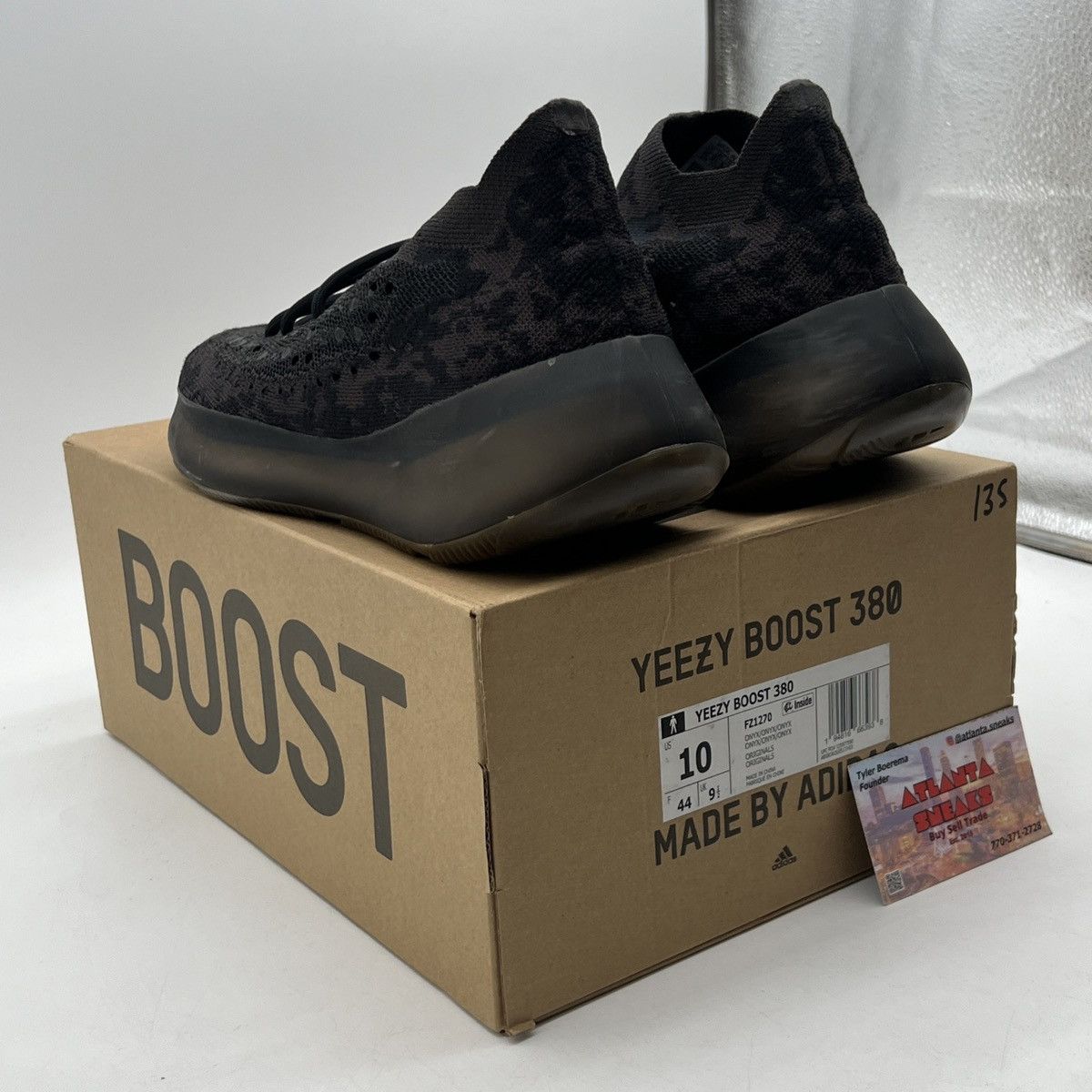 Adidas Yeezy boost 380 onyx non reflective Size US 10 / EU 43 - 4 Thumbnail