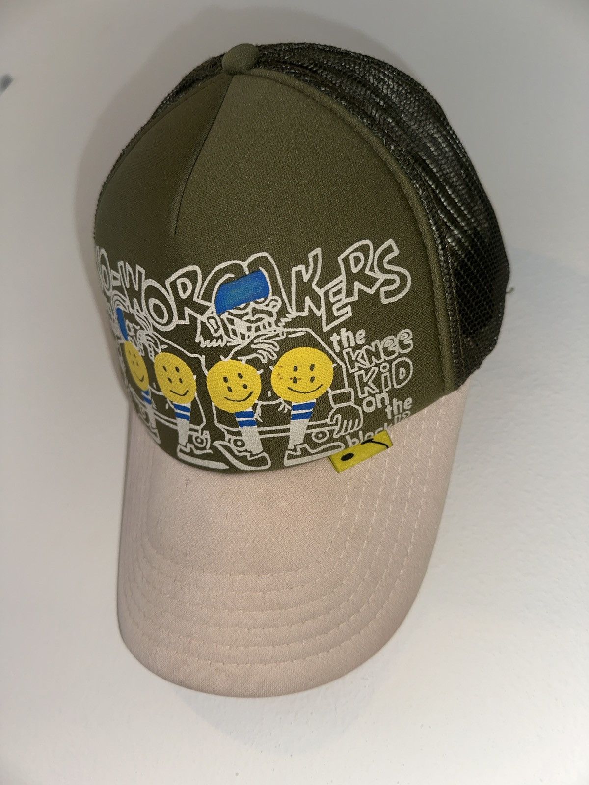 Kapital Kountry Kapital Knee Kid On The Block Track Trucker Hat Olive Size ONE SIZE - 8 Thumbnail