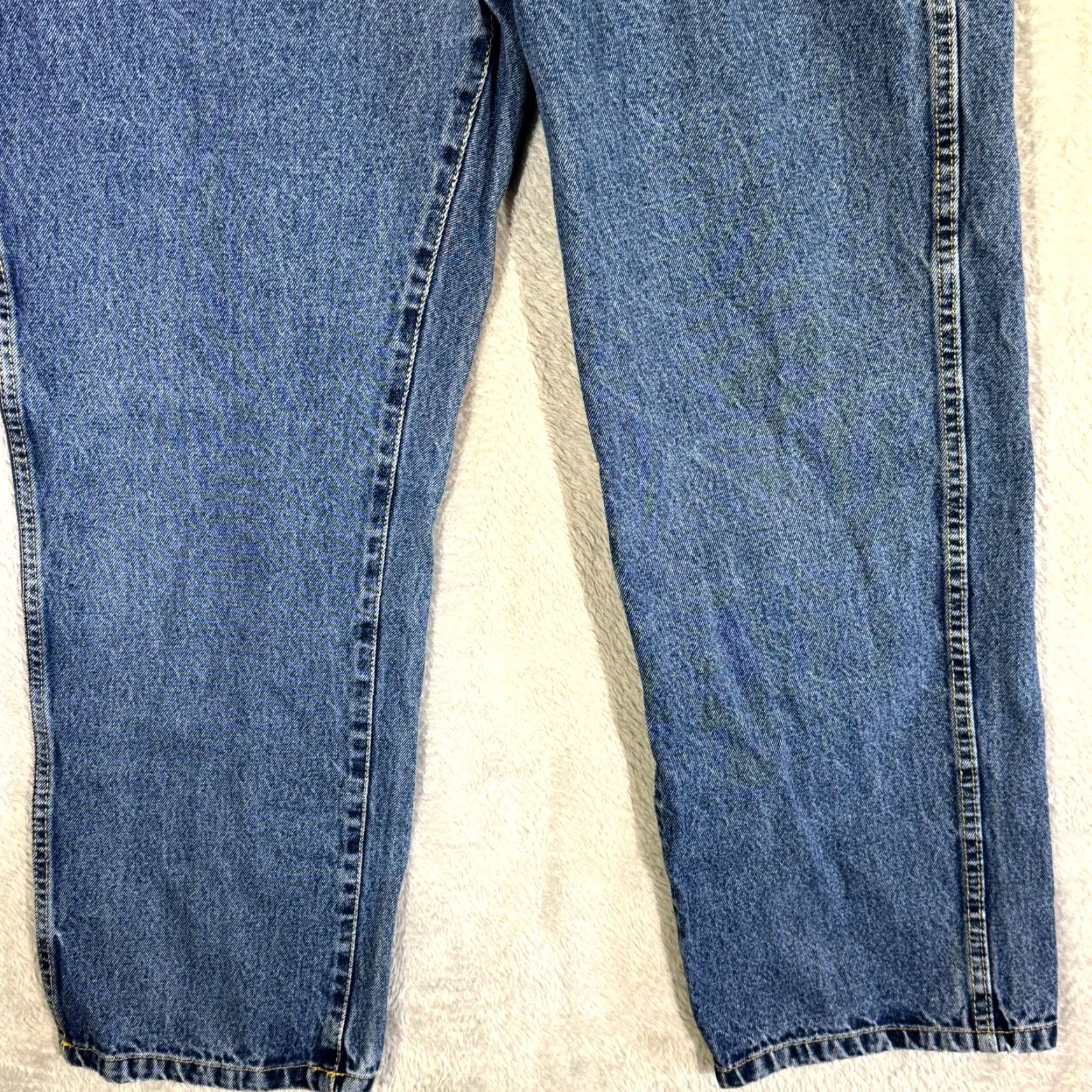 Denime RedHead Jeans Men 36x30 Straight Leg Blue Denim Stone Wash 100% Cotton Jeans Mens Regular Size US 36 / EU 52 - 6 Thumbnail