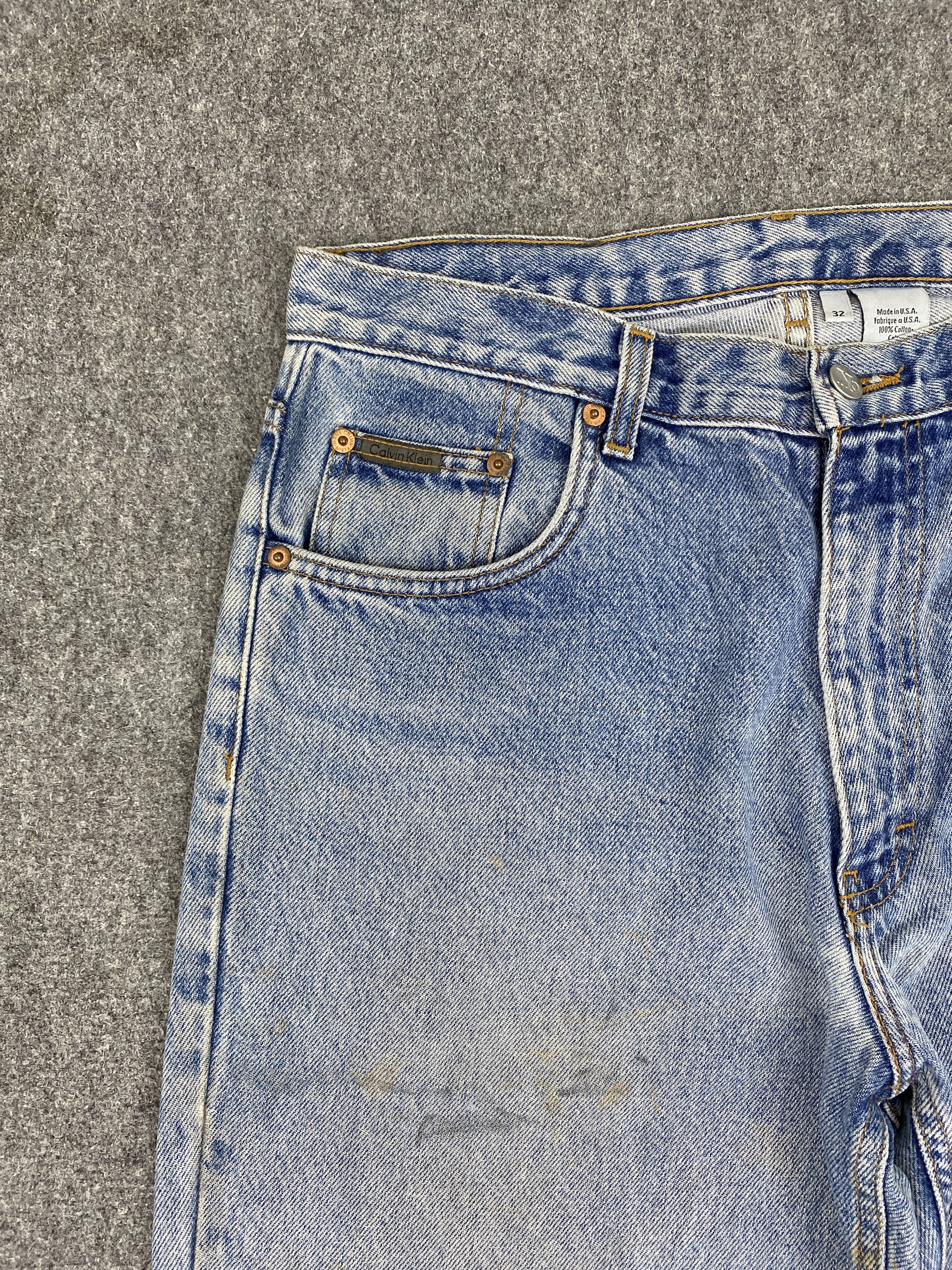 Calvin Klein Vintage Calvin Klein Made In USA Faded Blue Jeans 32x32 Size US 32 / EU 48 - 8 Thumbnail