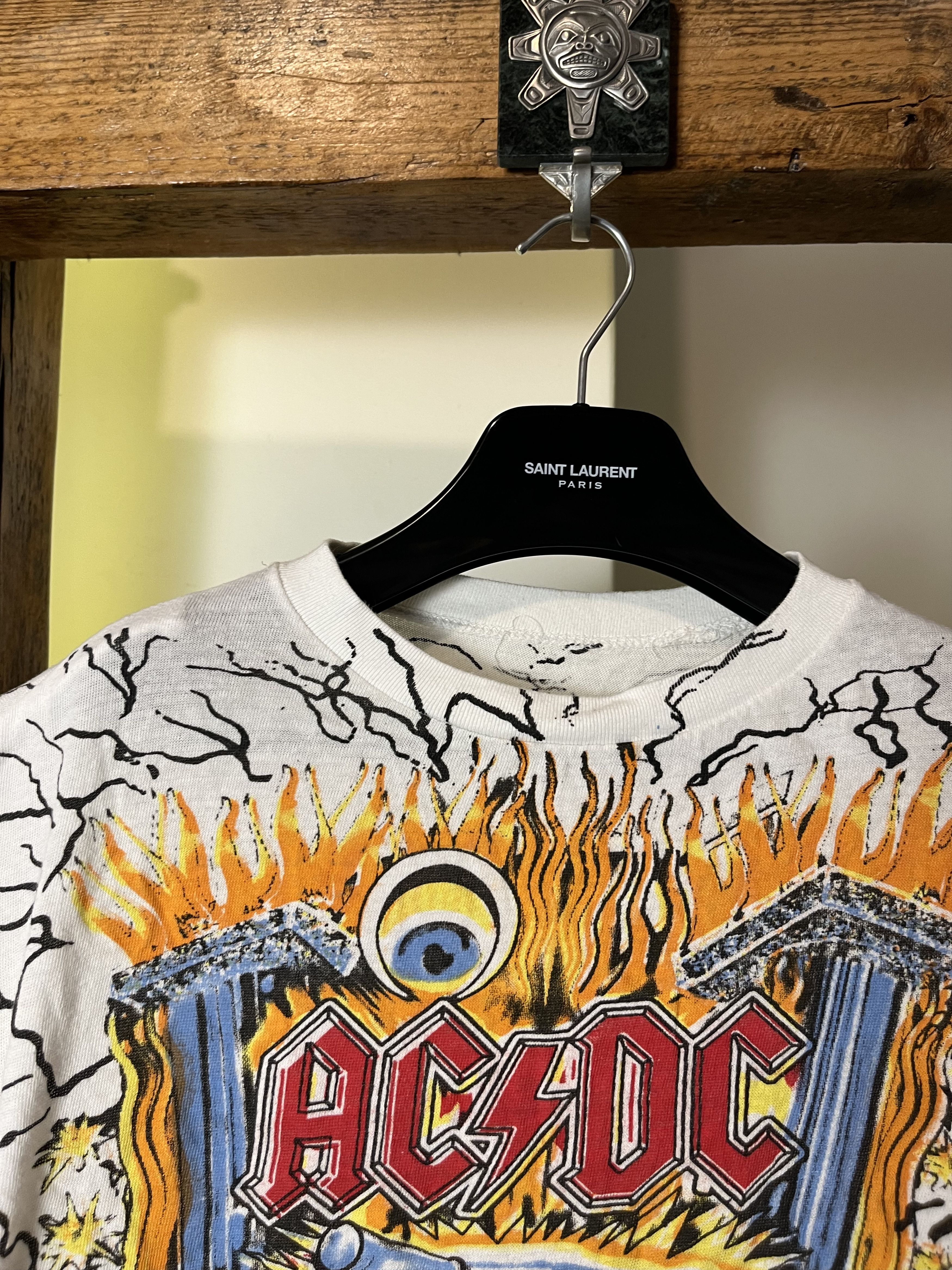 AC/DC × Vintage 80/90s AC/DC Crazy AOP Tee Size US L / EU 52-54 / 3 - 5 Thumbnail